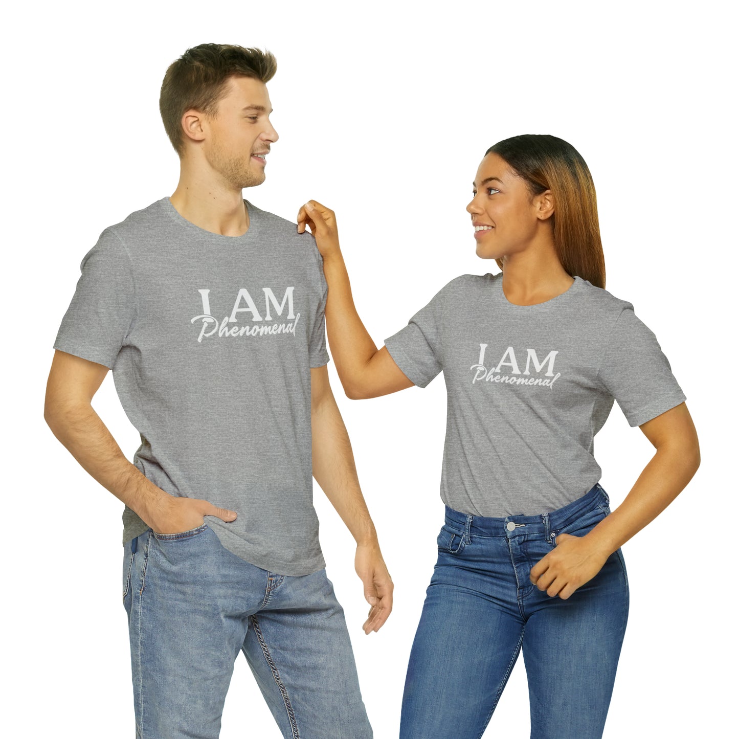 I Am Phenomenal - White Logo - Unisex Jersey Short Sleeve Tee