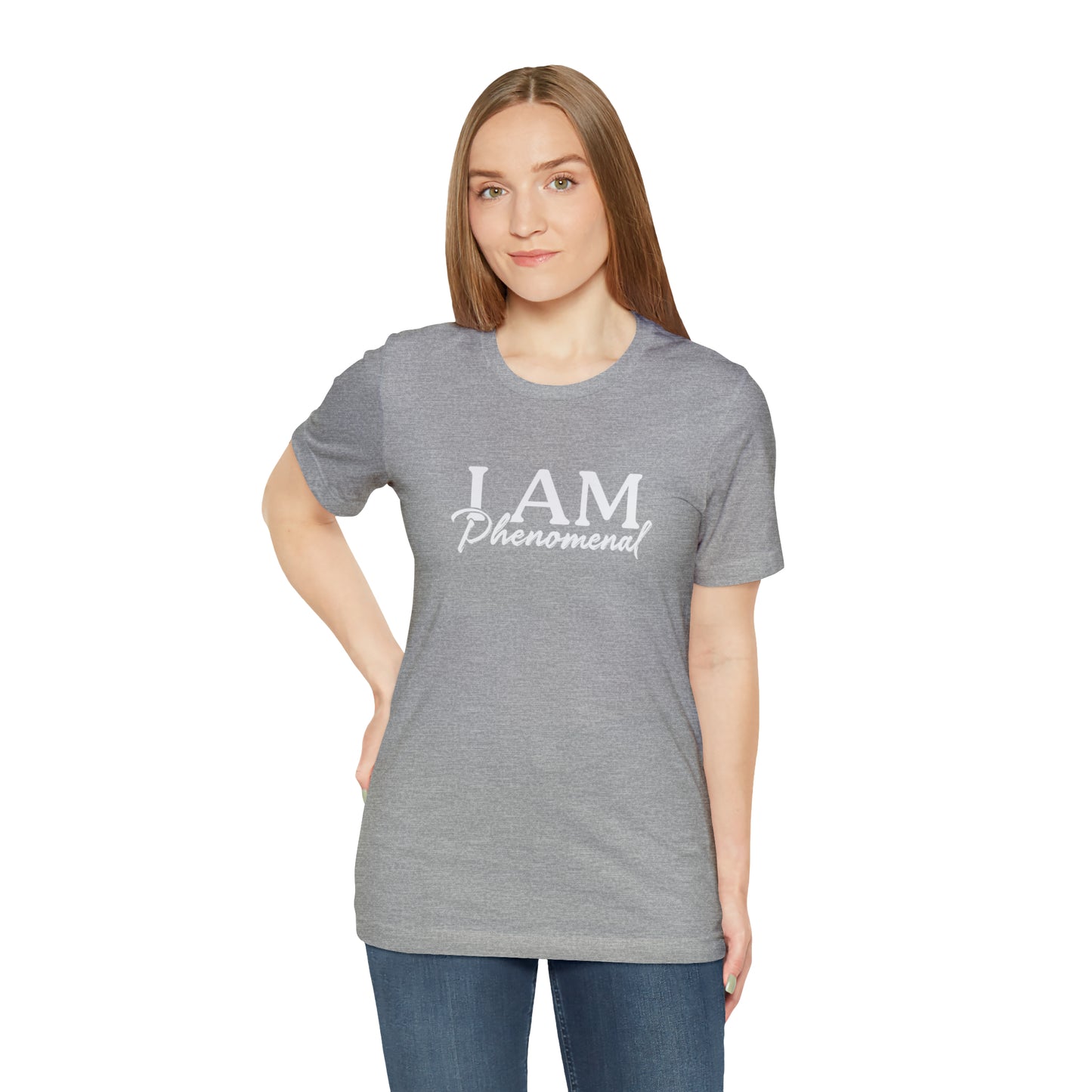 I Am Phenomenal - White Logo - Unisex Jersey Short Sleeve Tee