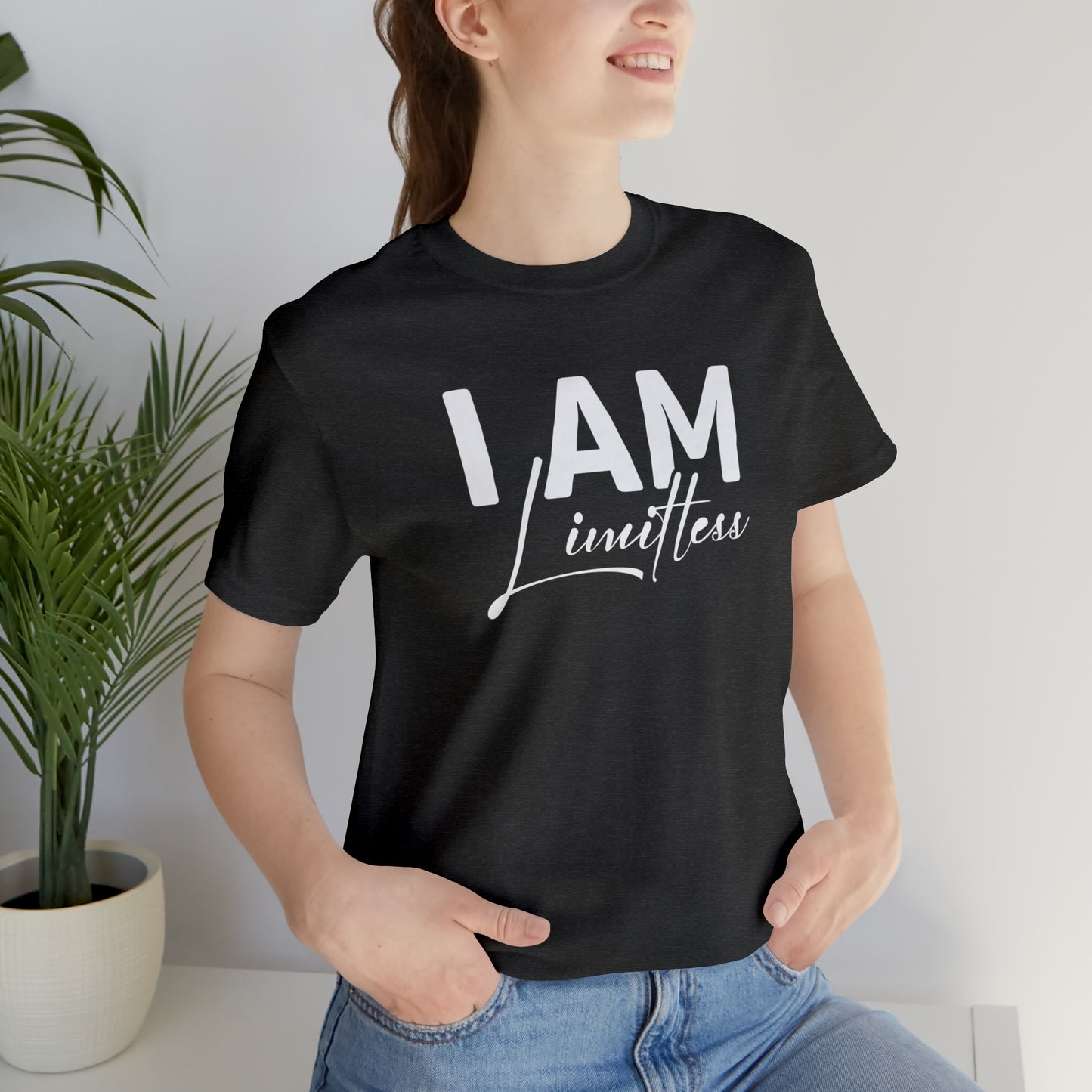 I Am Limitless - White Logo - Unisex Jersey Short Sleeve Tee