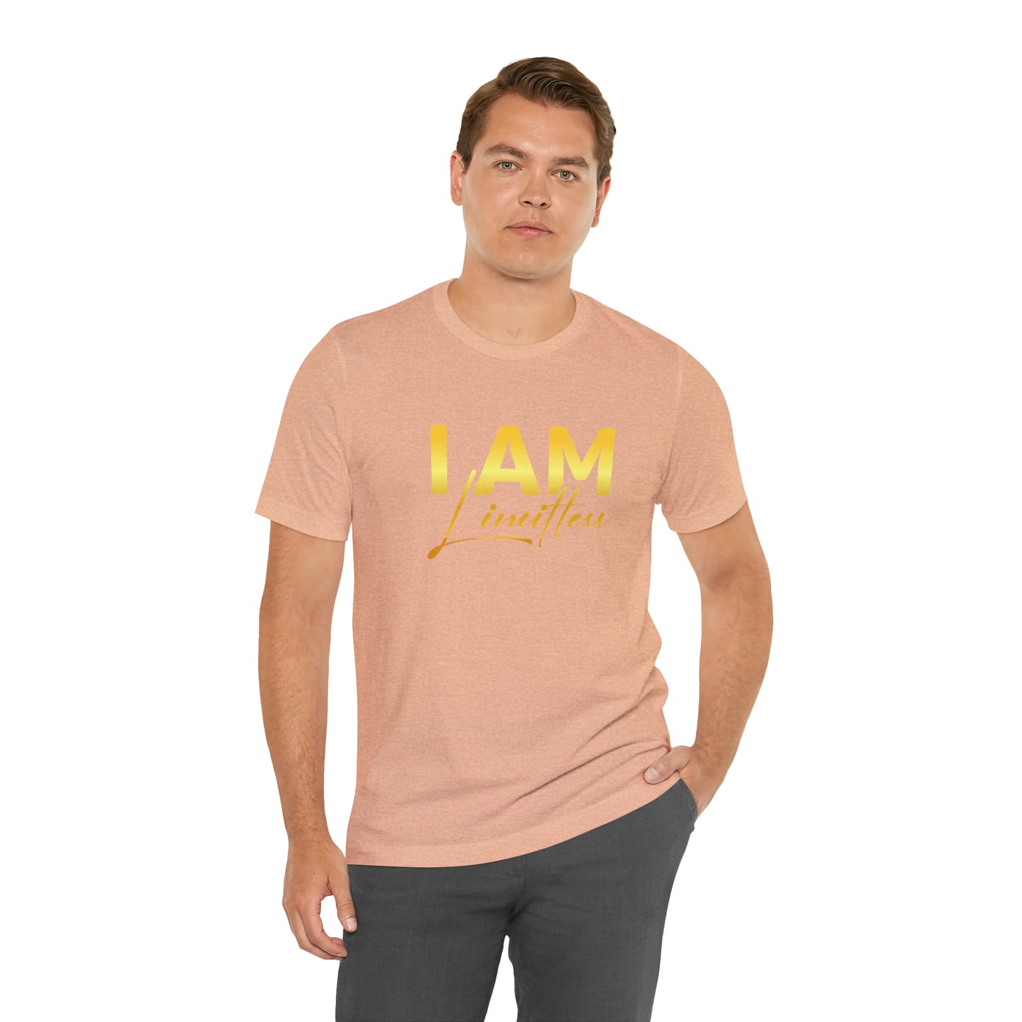 I Am Limitless -  Gold Logo- Unisex Jersey Short Sleeve Tee