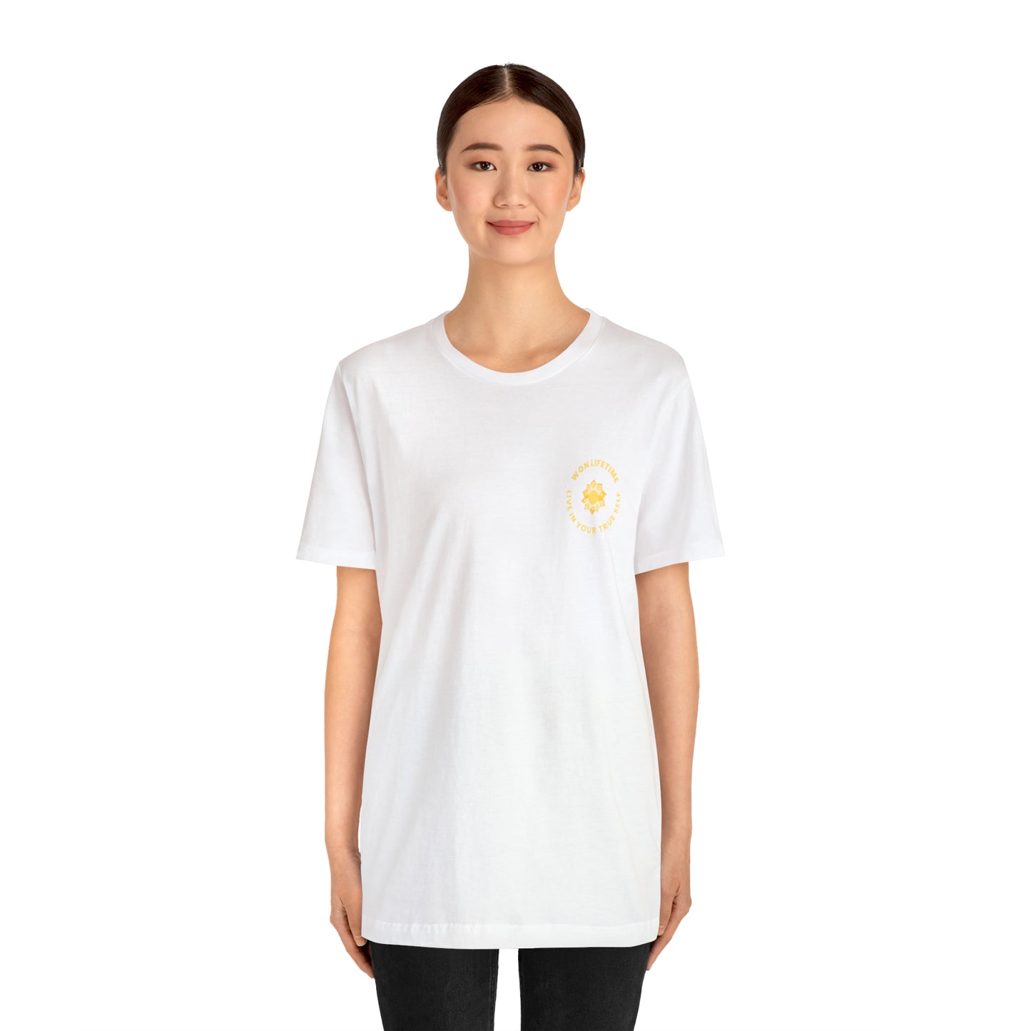 Empowered - Back Design Gold- Unisex Jersey Short Sleeve Tee