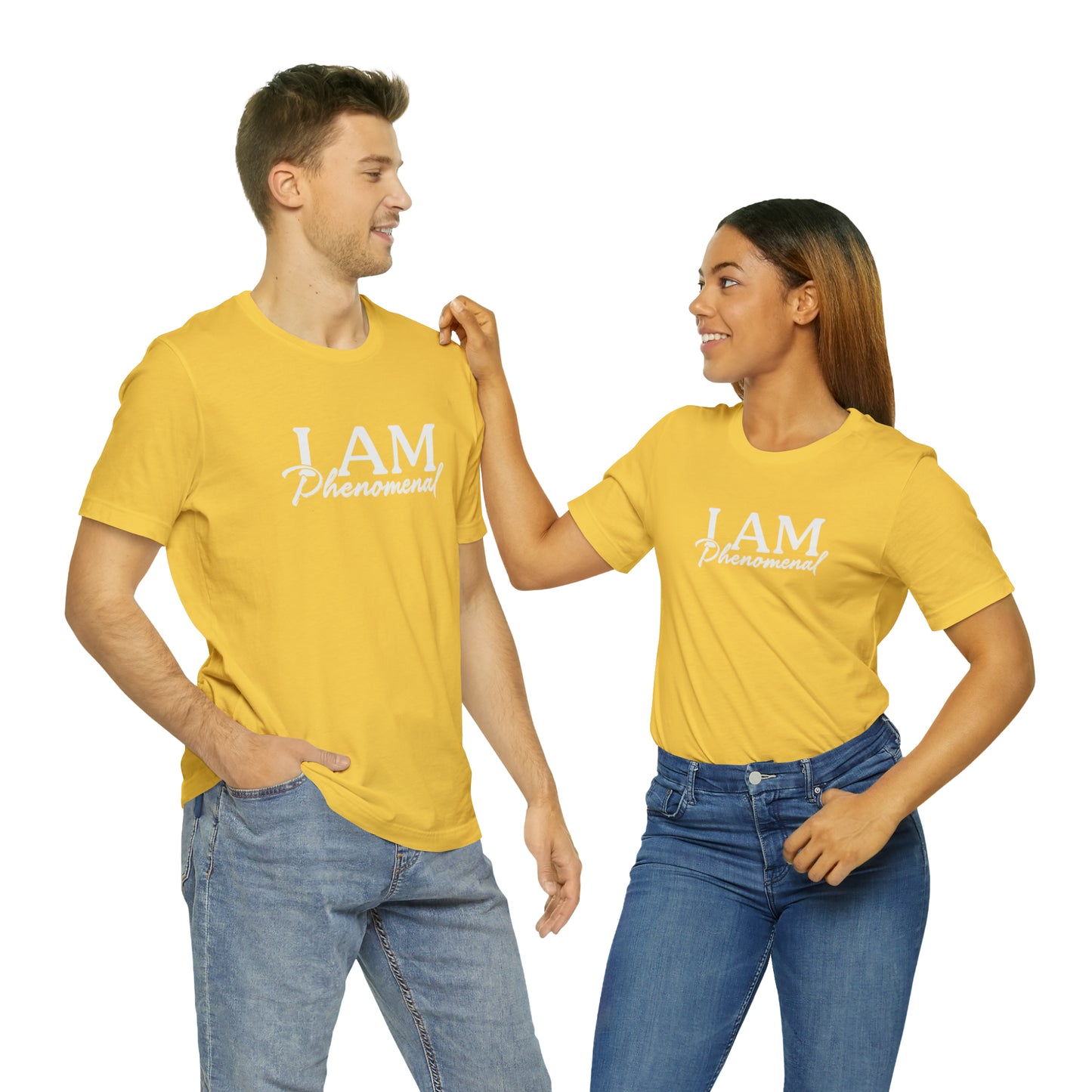 I Am Phenomenal - White Logo - Unisex Jersey Short Sleeve Tee