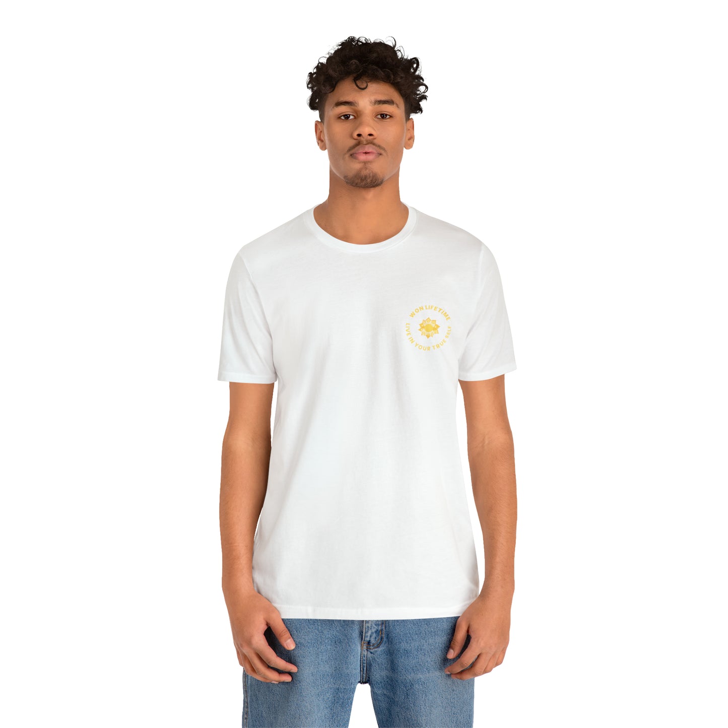 Empowered - Back Design Gold- Unisex Jersey Short Sleeve Tee