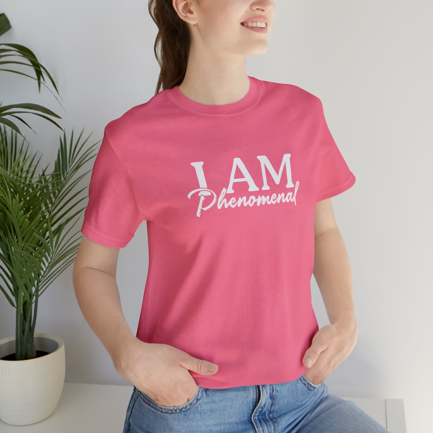 I Am Phenomenal - White Logo - Unisex Jersey Short Sleeve Tee