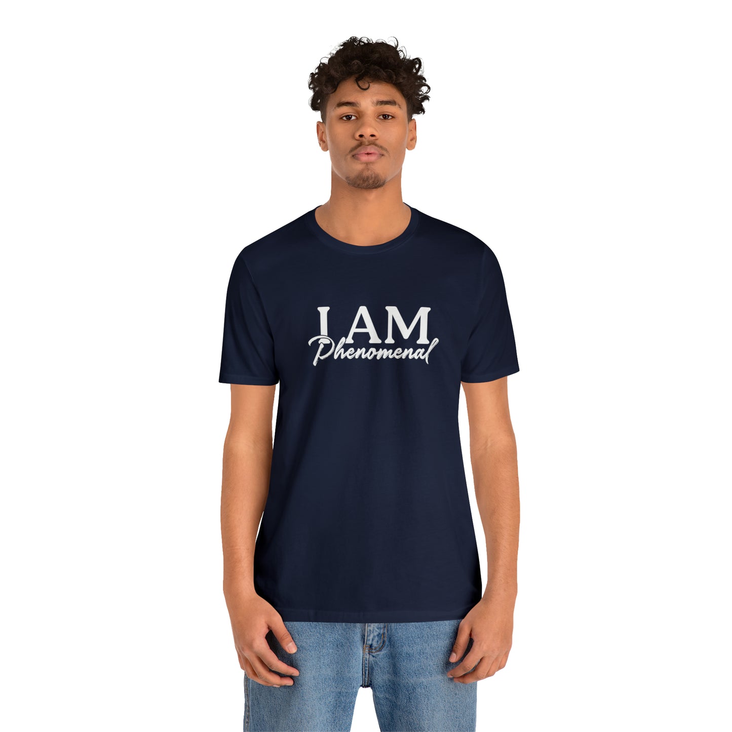 I Am Phenomenal - White Logo - Unisex Jersey Short Sleeve Tee