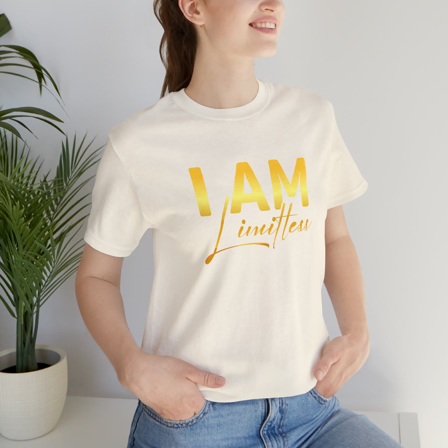 I Am Limitless -  Gold Logo- Unisex Jersey Short Sleeve Tee