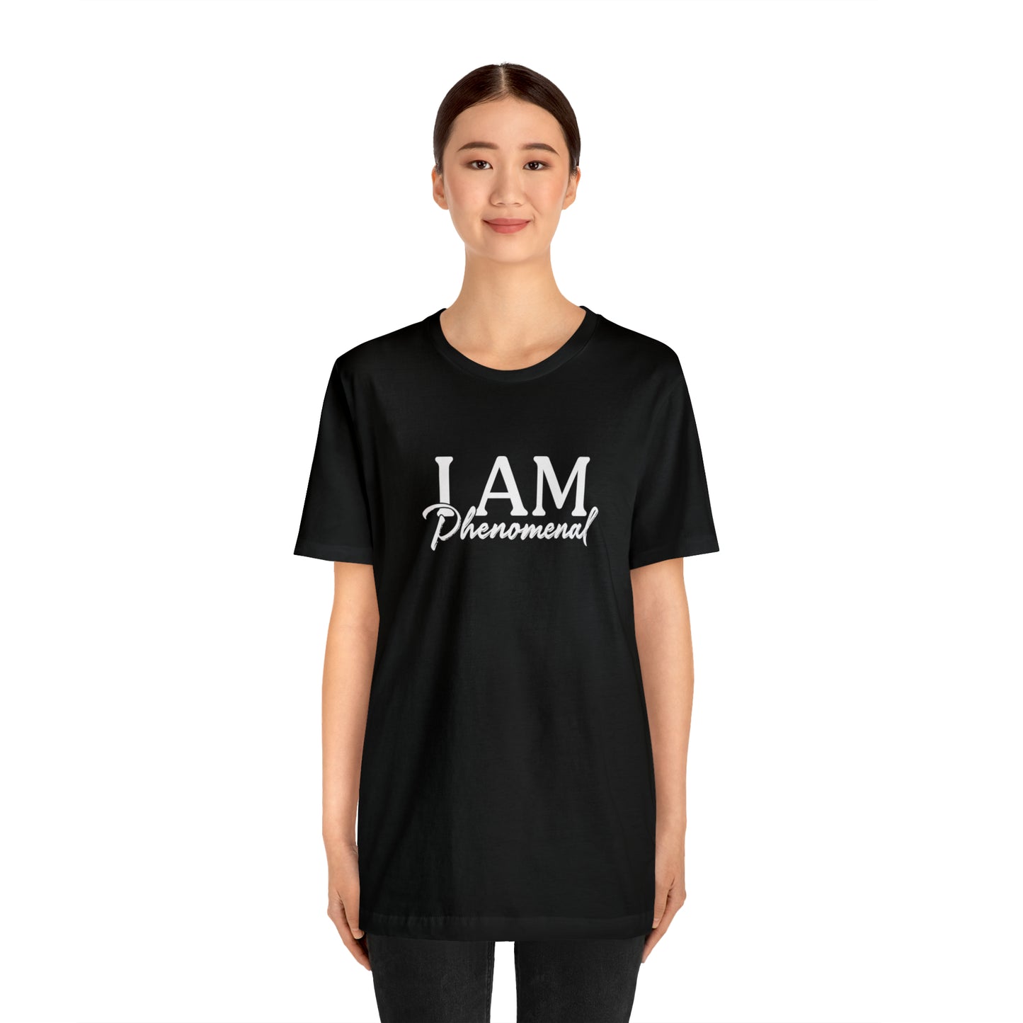 I Am Phenomenal - White Logo - Unisex Jersey Short Sleeve Tee