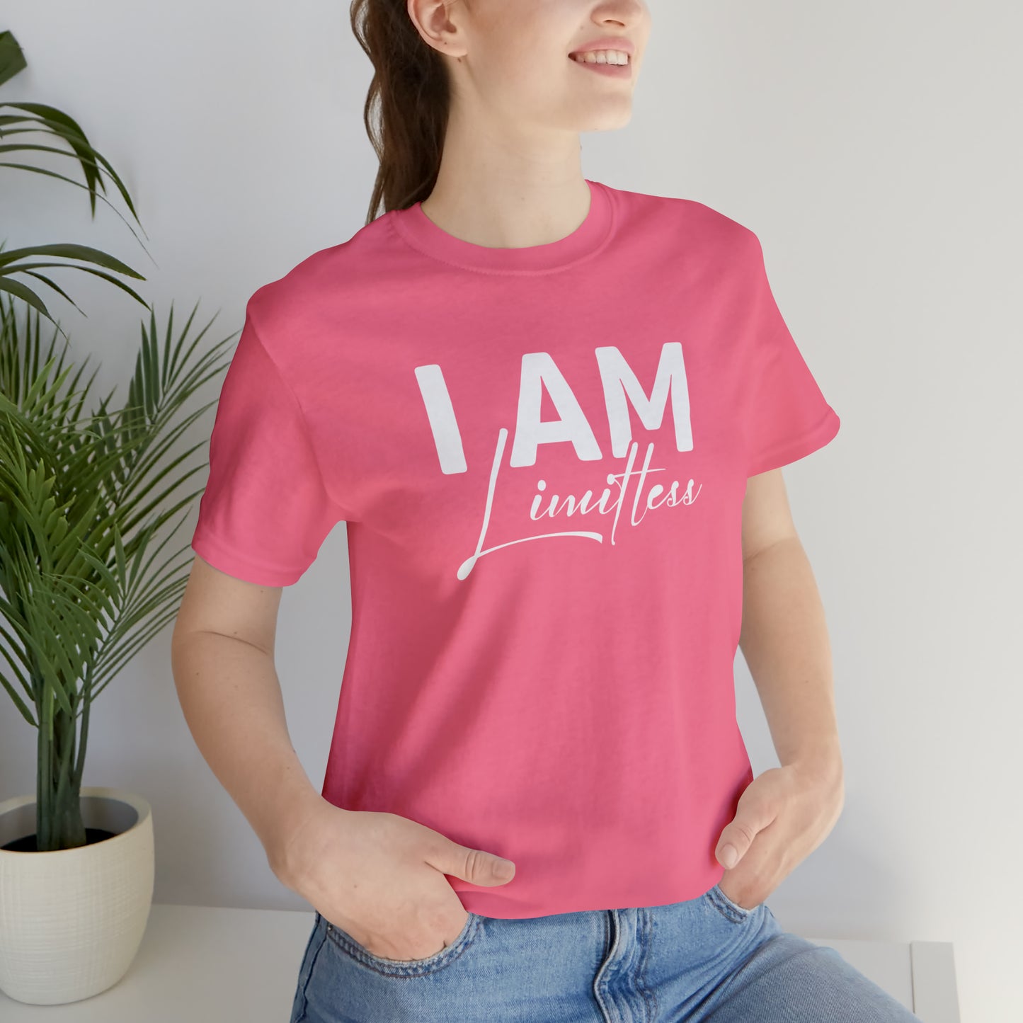 I Am Limitless - White Logo - Unisex Jersey Short Sleeve Tee