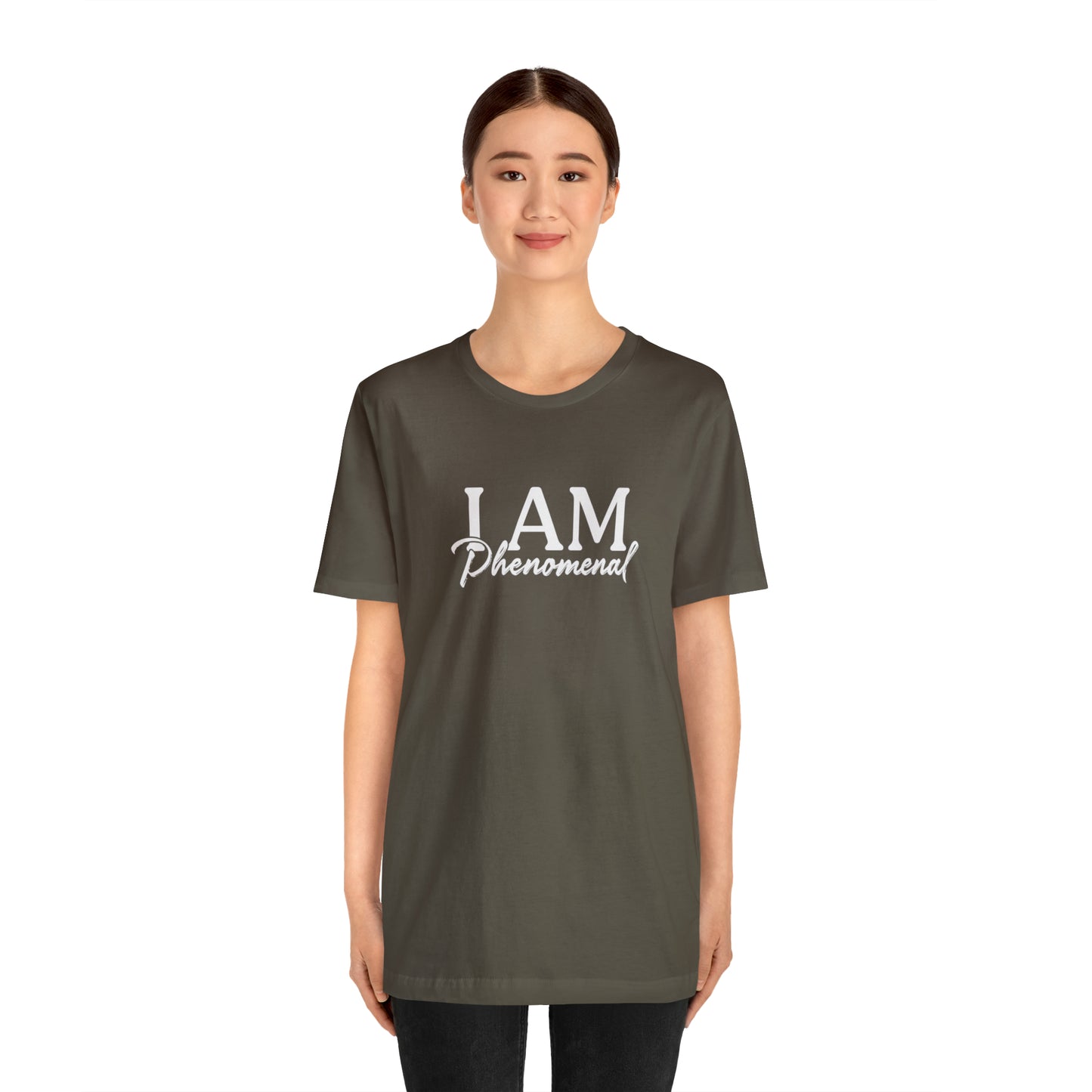 I Am Phenomenal - White Logo - Unisex Jersey Short Sleeve Tee