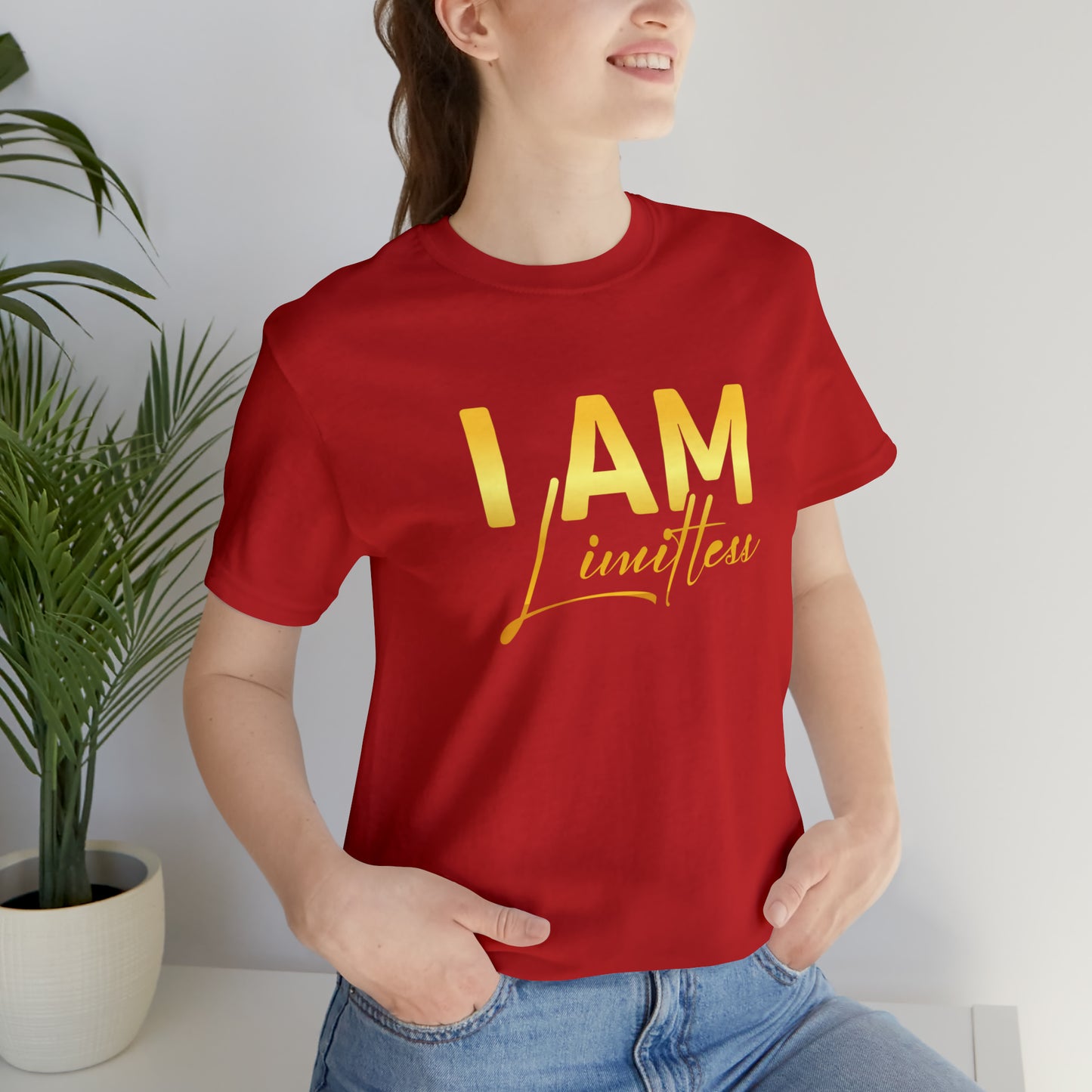 I Am Limitless -  Gold Logo- Unisex Jersey Short Sleeve Tee