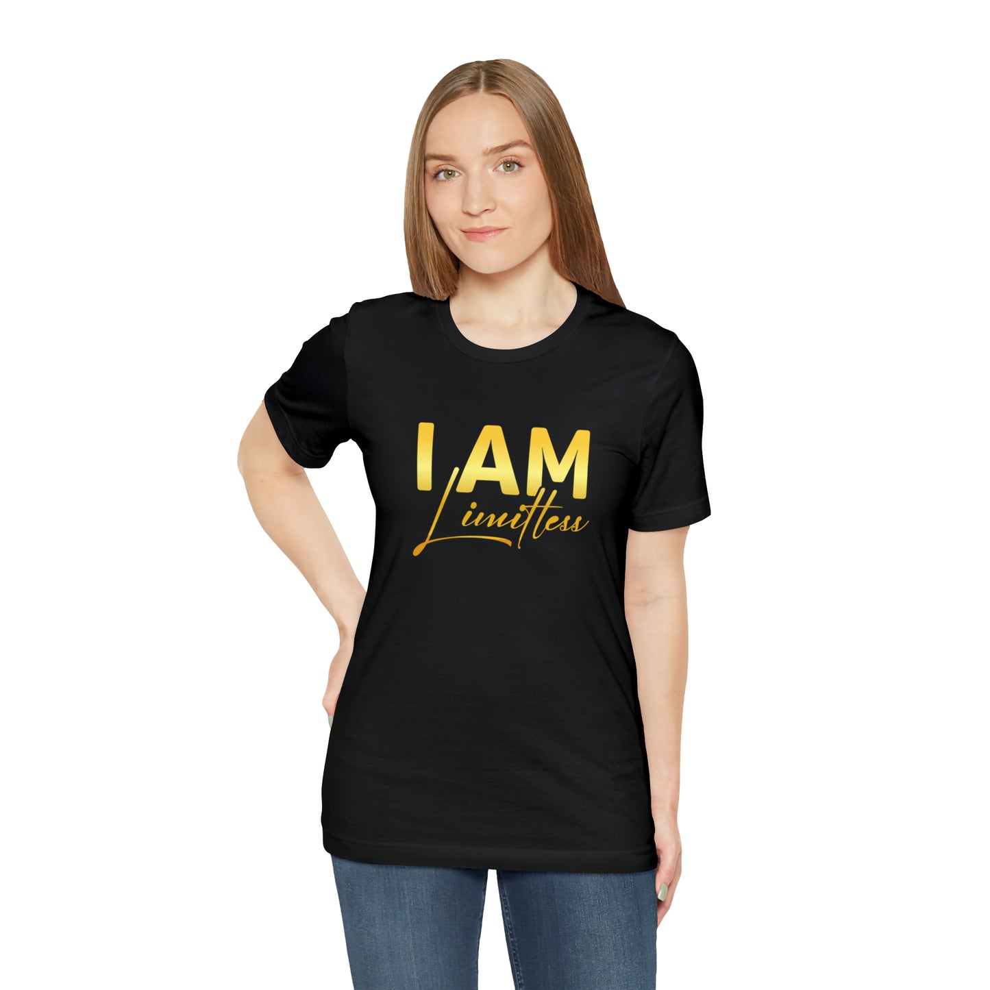 I Am Limitless -  Gold Logo- Unisex Jersey Short Sleeve Tee