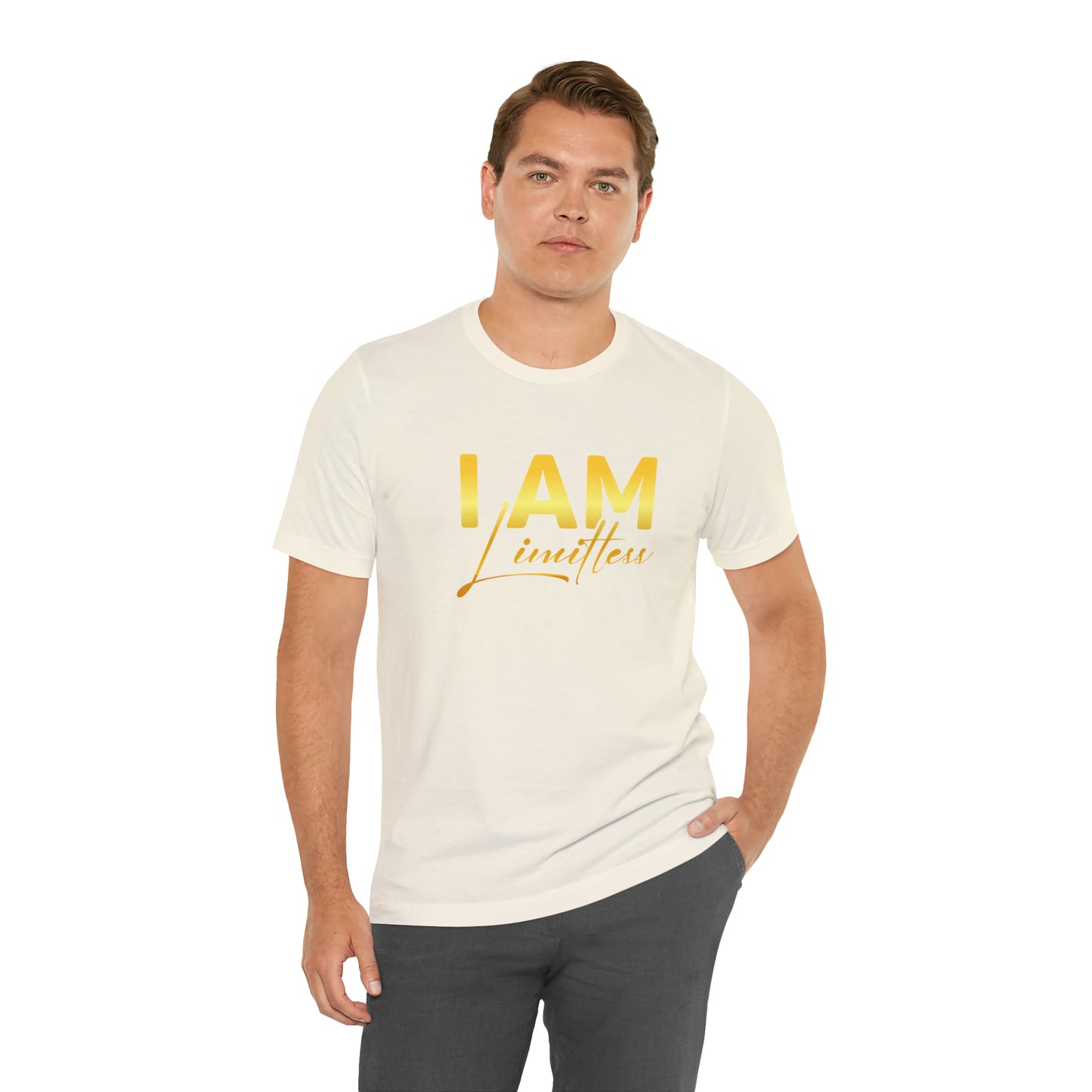 I Am Limitless -  Gold Logo- Unisex Jersey Short Sleeve Tee