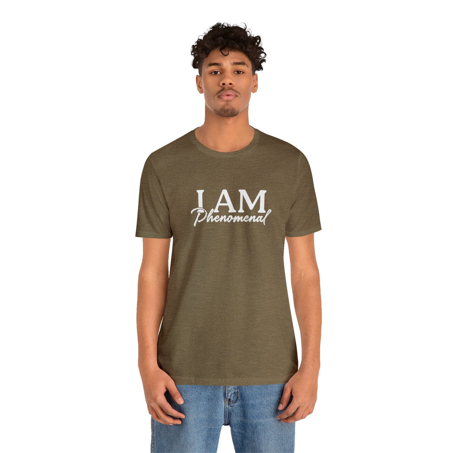 I Am Phenomenal - White Logo - Unisex Jersey Short Sleeve Tee