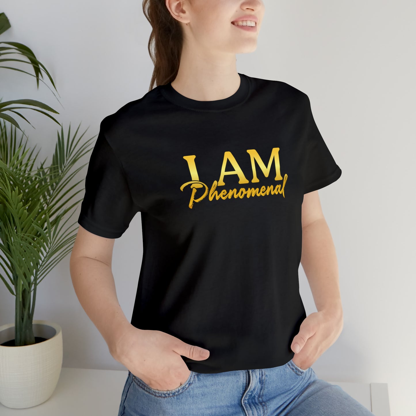 I Am Phenomenal -  Gold Logo- Unisex Jersey Short Sleeve Tee