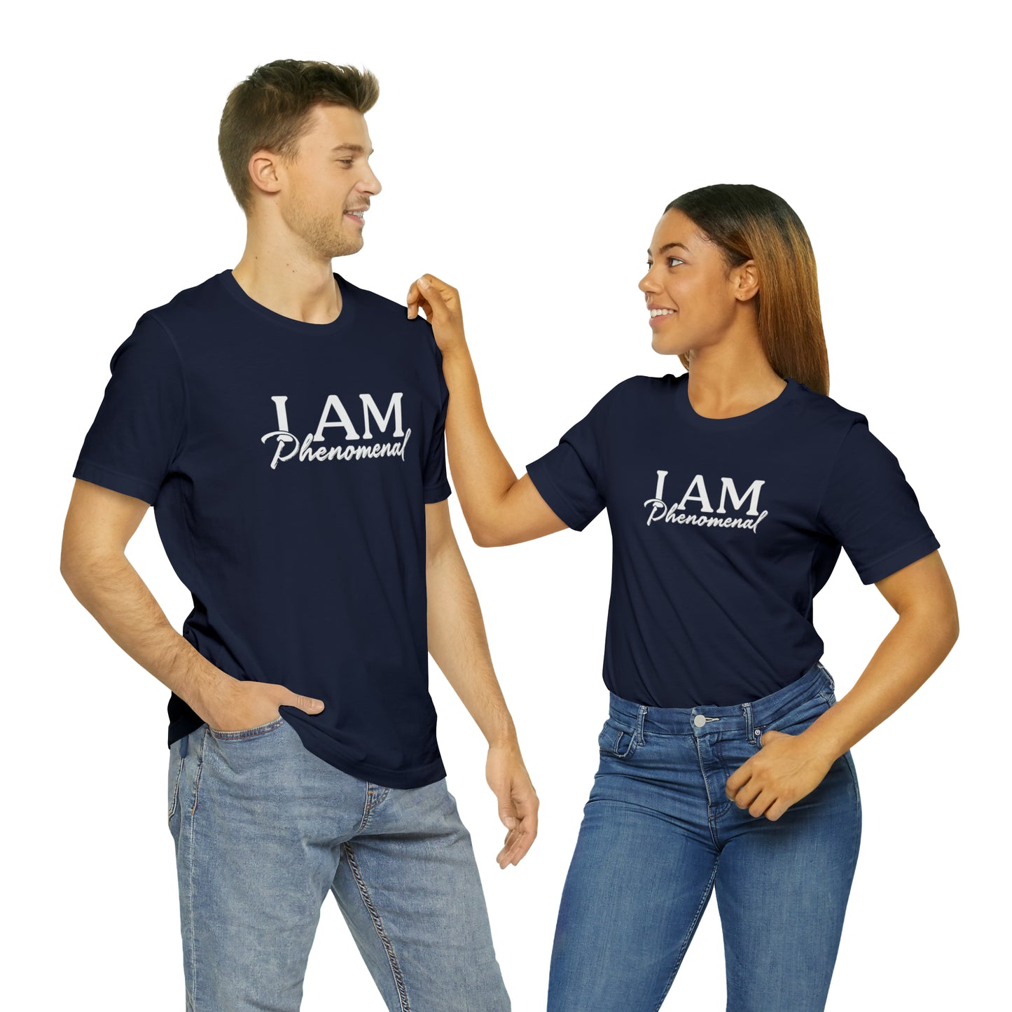 I Am Phenomenal - White Logo - Unisex Jersey Short Sleeve Tee