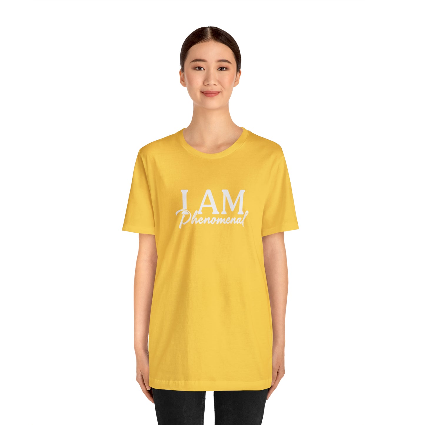 I Am Phenomenal - White Logo - Unisex Jersey Short Sleeve Tee