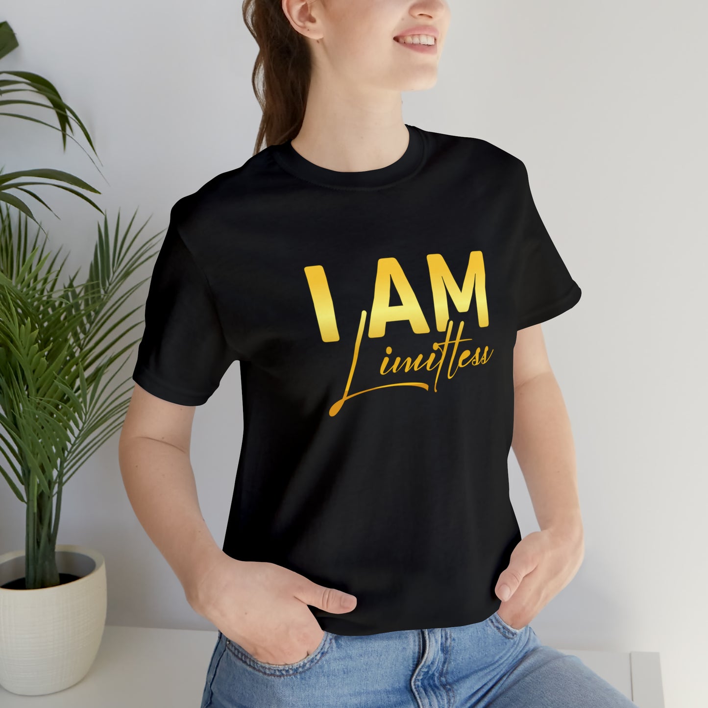 I Am Limitless -  Gold Logo- Unisex Jersey Short Sleeve Tee