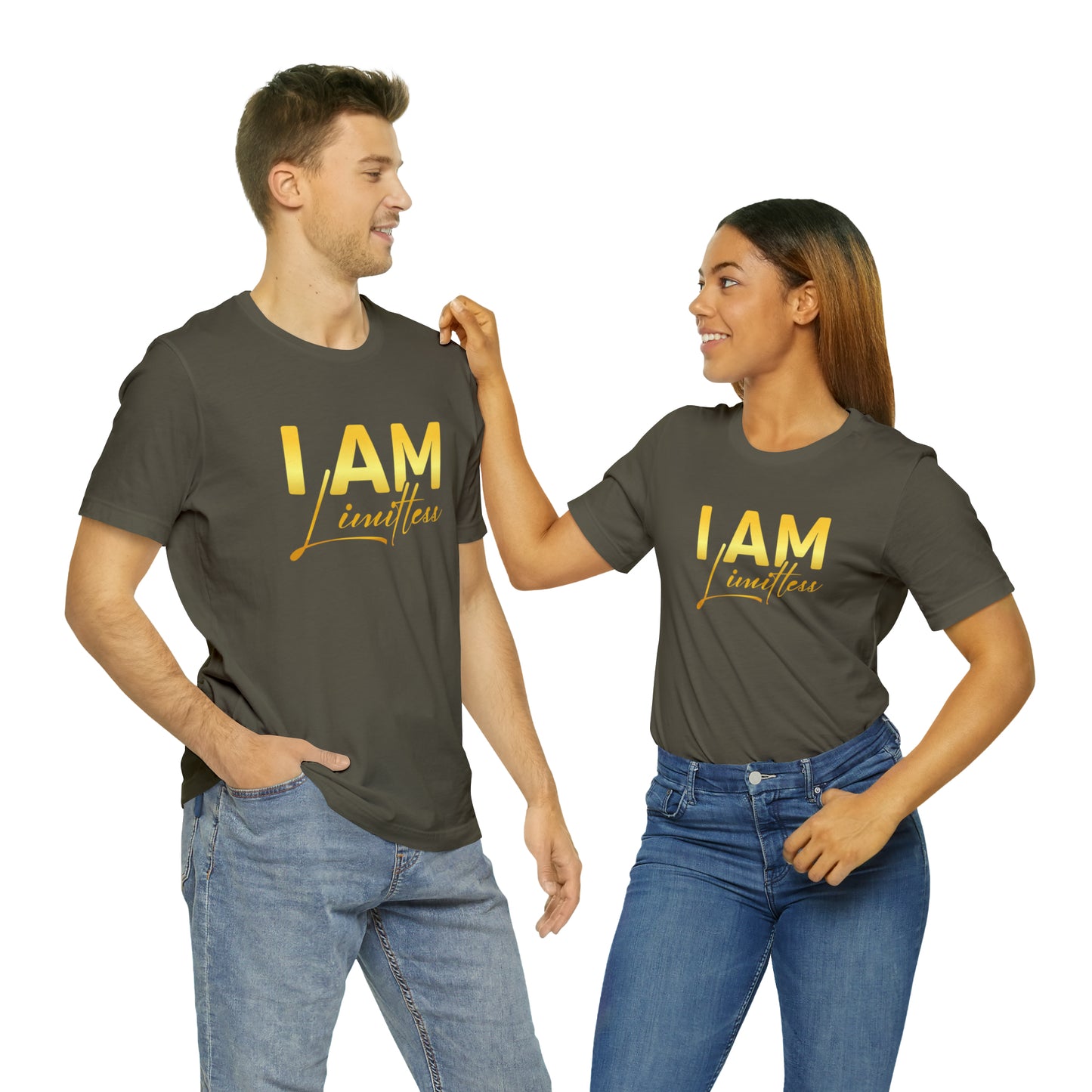 I Am Limitless -  Gold Logo- Unisex Jersey Short Sleeve Tee