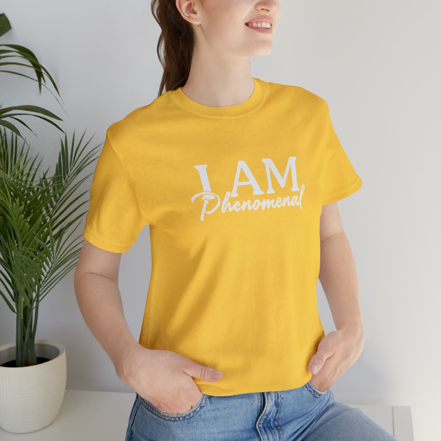 I Am Phenomenal - White Logo - Unisex Jersey Short Sleeve Tee