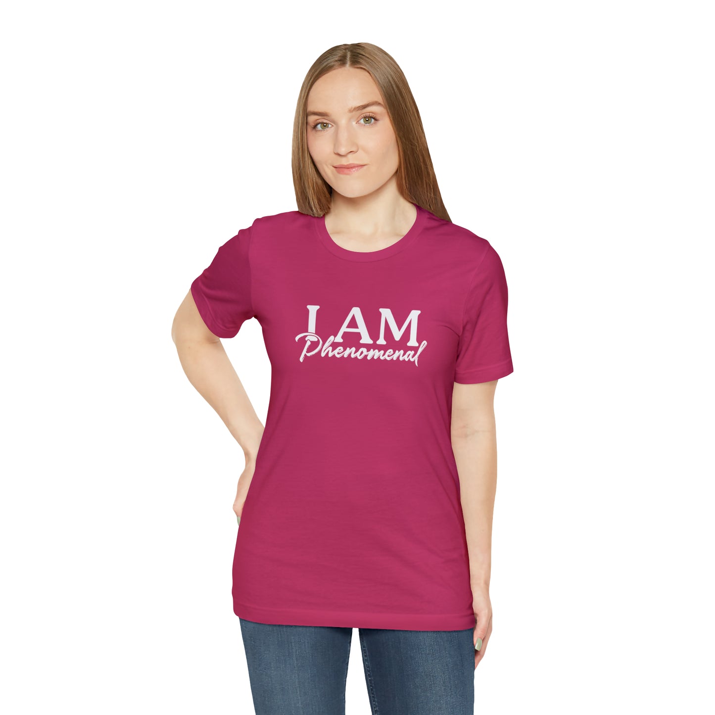 I Am Phenomenal - White Logo - Unisex Jersey Short Sleeve Tee