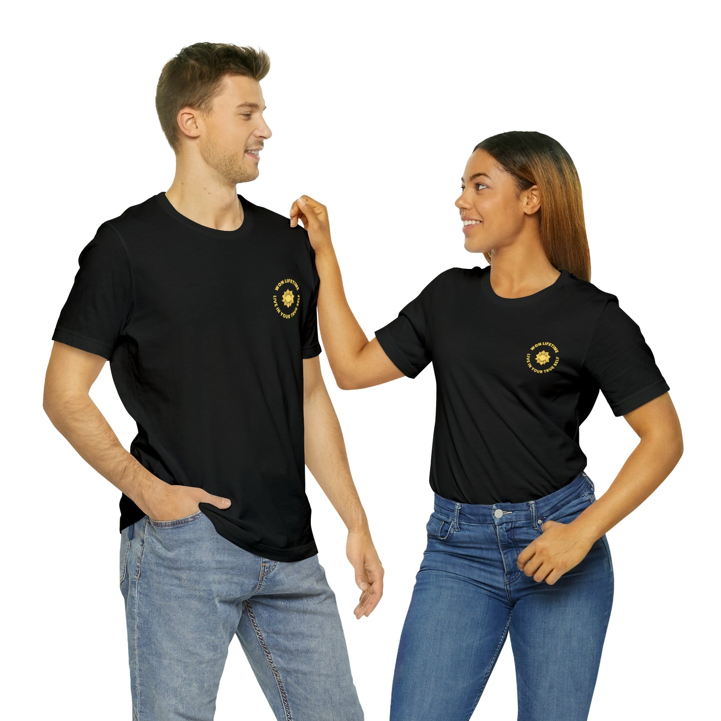 Empowered - Back Design Gold- Unisex Jersey Short Sleeve Tee