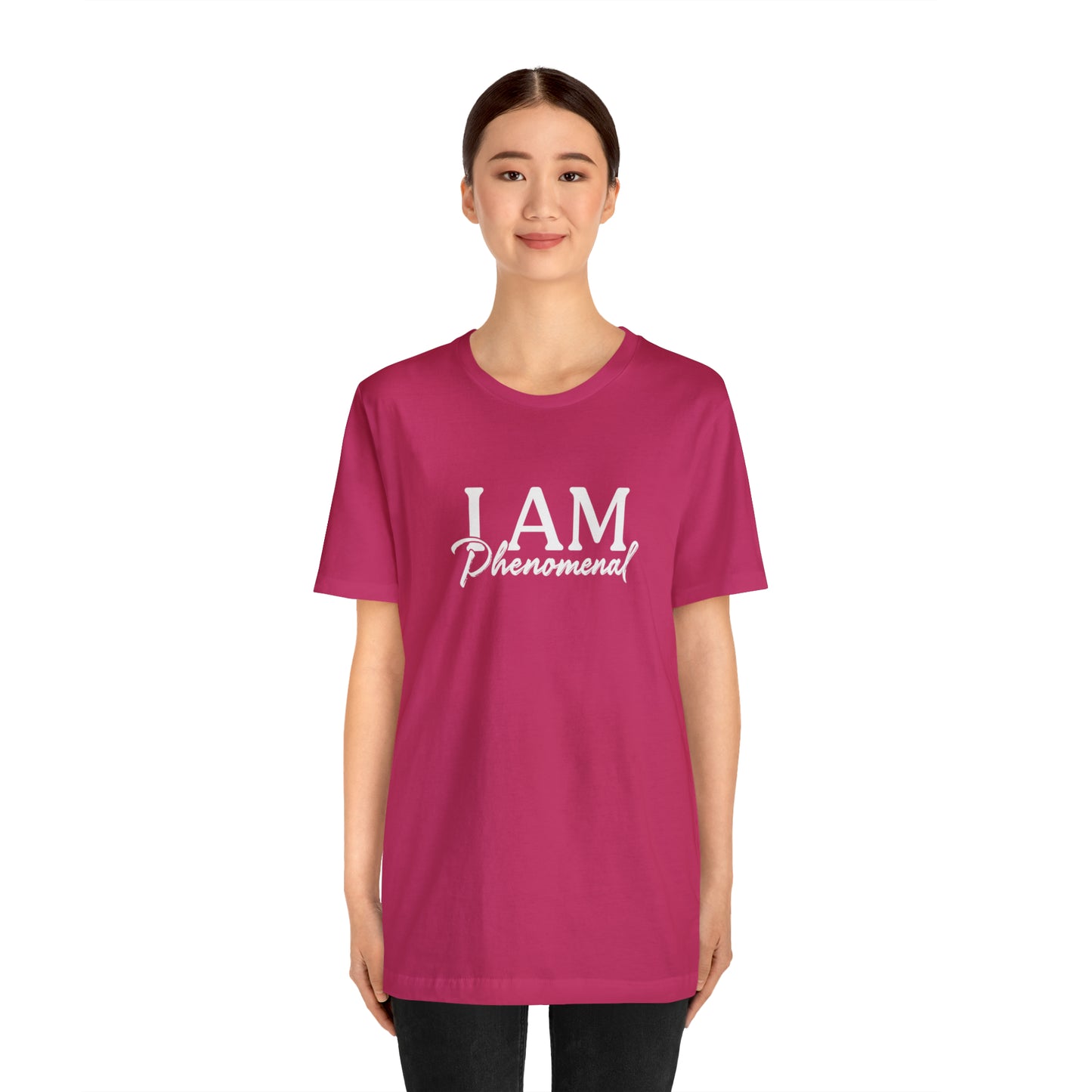 I Am Phenomenal - White Logo - Unisex Jersey Short Sleeve Tee