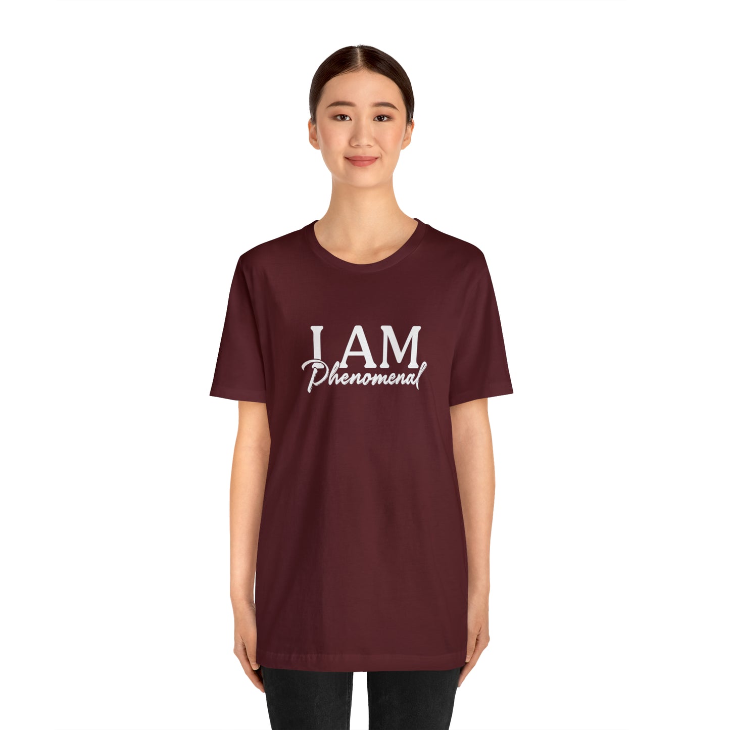 I Am Phenomenal - White Logo - Unisex Jersey Short Sleeve Tee