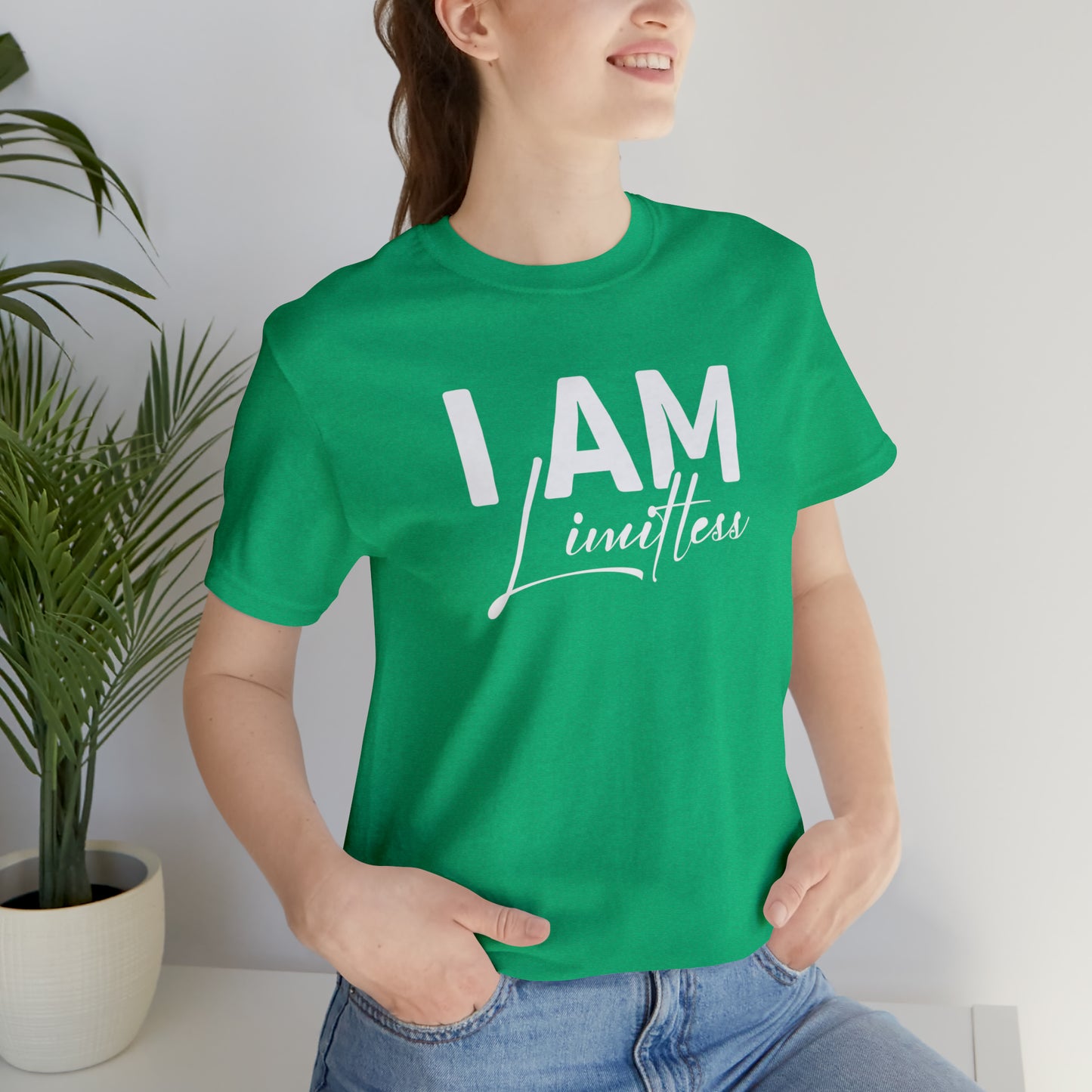 I Am Limitless - White Logo - Unisex Jersey Short Sleeve Tee