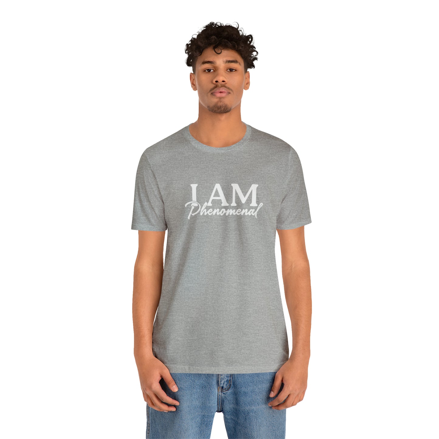 I Am Phenomenal - White Logo - Unisex Jersey Short Sleeve Tee