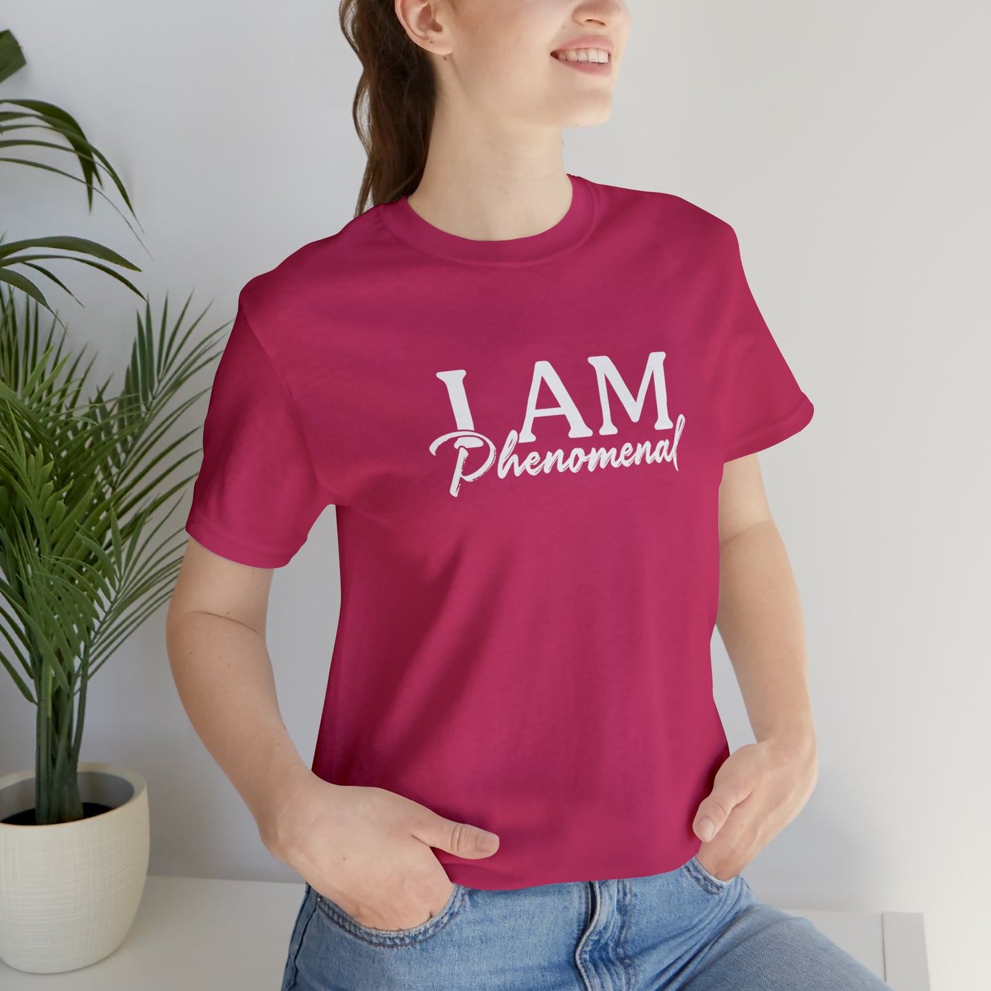 I Am Phenomenal - White Logo - Unisex Jersey Short Sleeve Tee