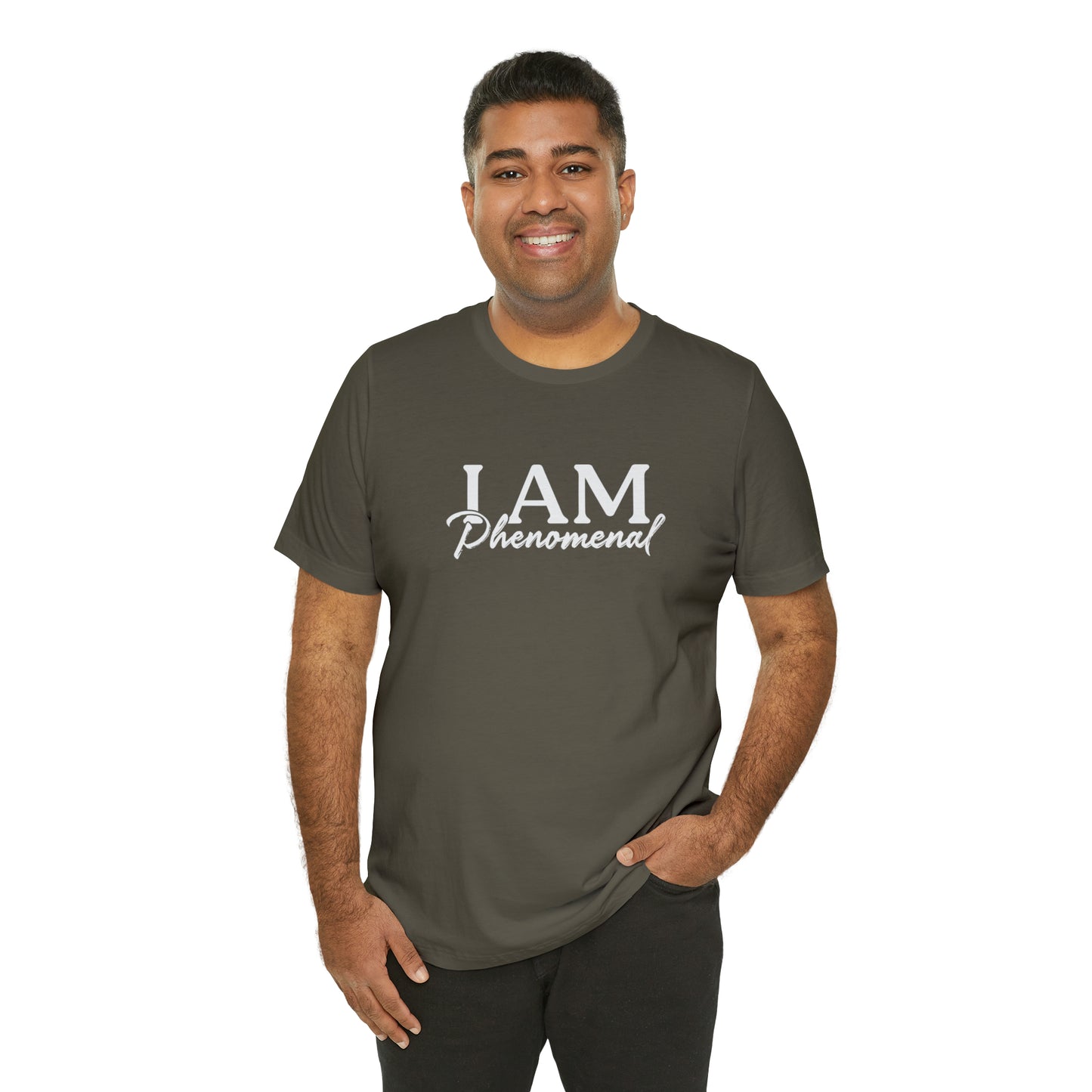 I Am Phenomenal - White Logo - Unisex Jersey Short Sleeve Tee