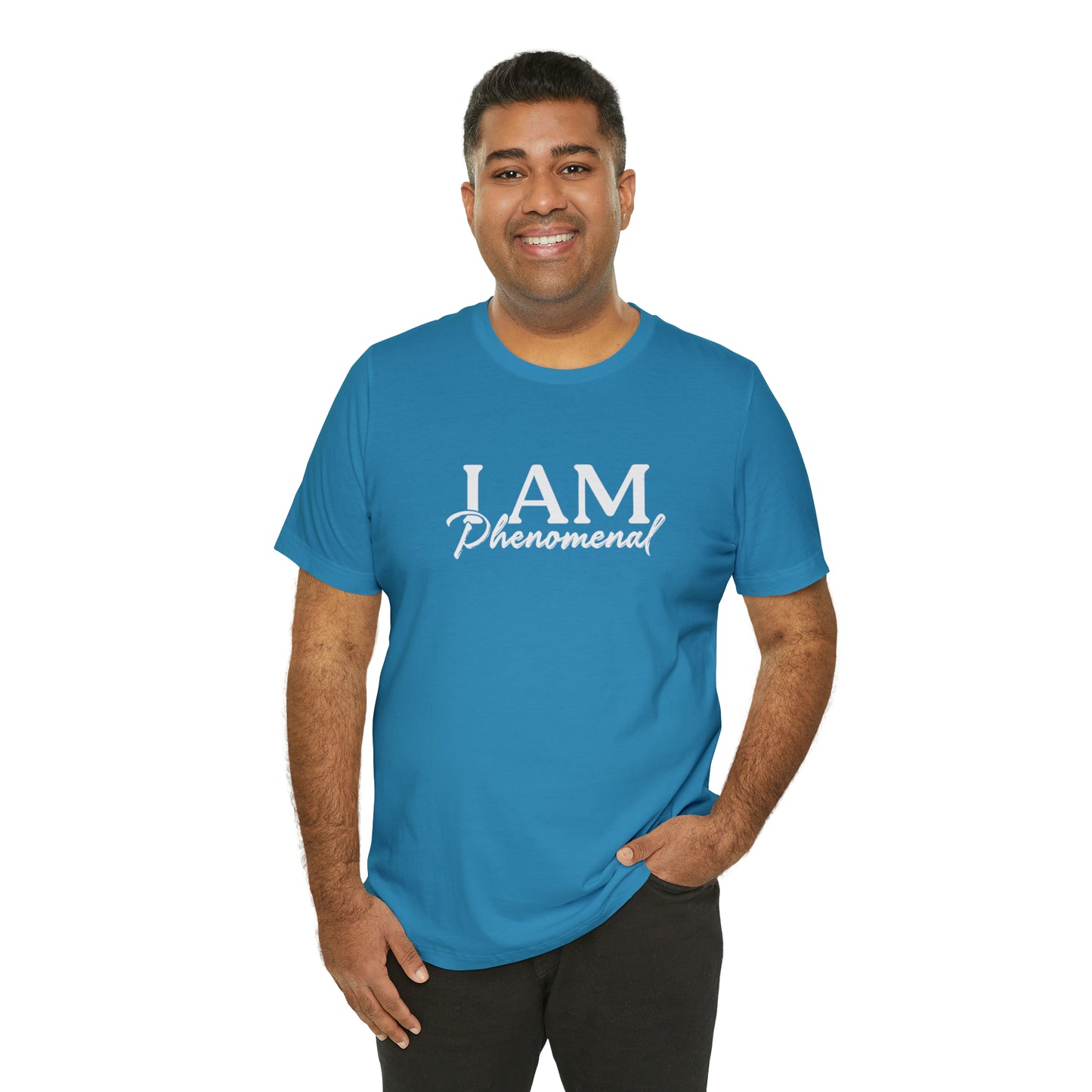 I Am Phenomenal - White Logo - Unisex Jersey Short Sleeve Tee