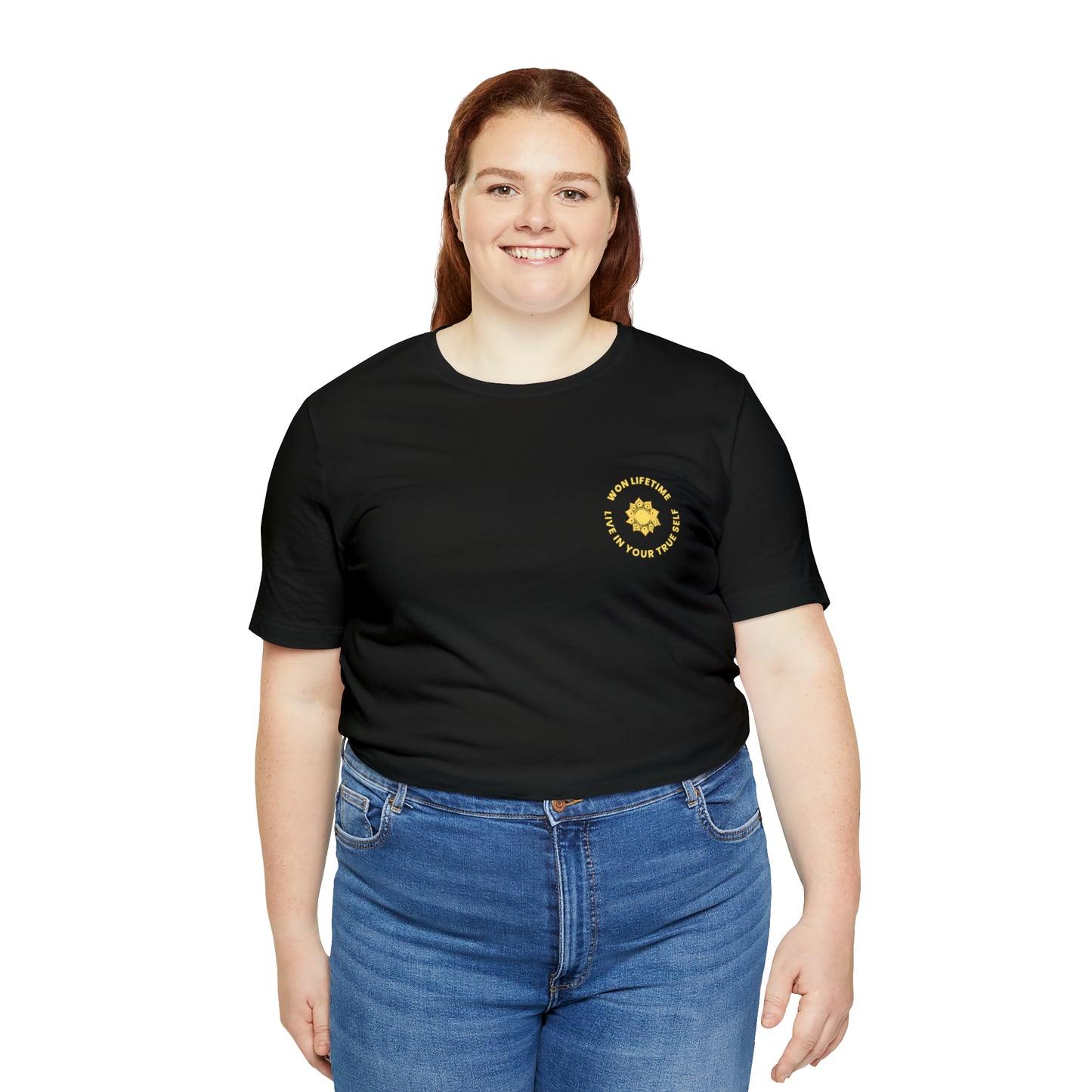 Empowered - Back Design Gold- Unisex Jersey Short Sleeve Tee