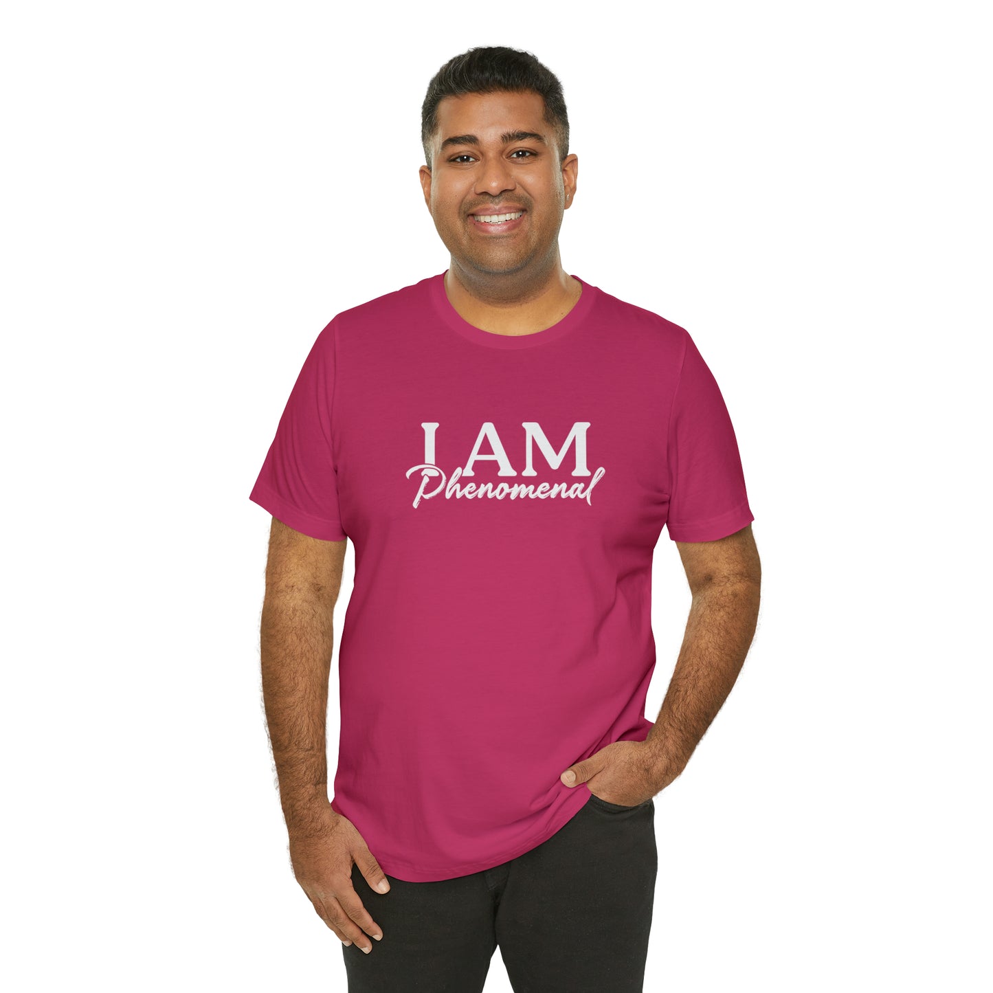 I Am Phenomenal - White Logo - Unisex Jersey Short Sleeve Tee