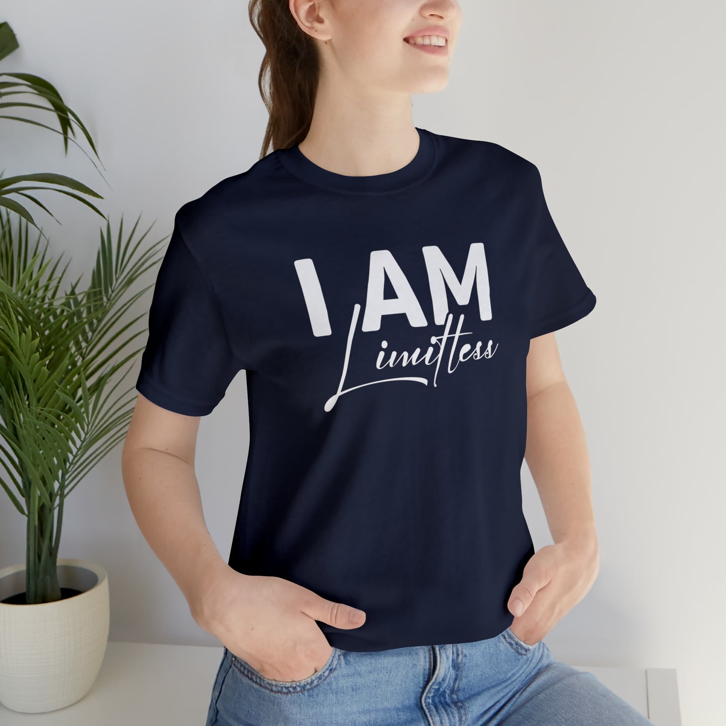 I Am Limitless - White Logo - Unisex Jersey Short Sleeve Tee