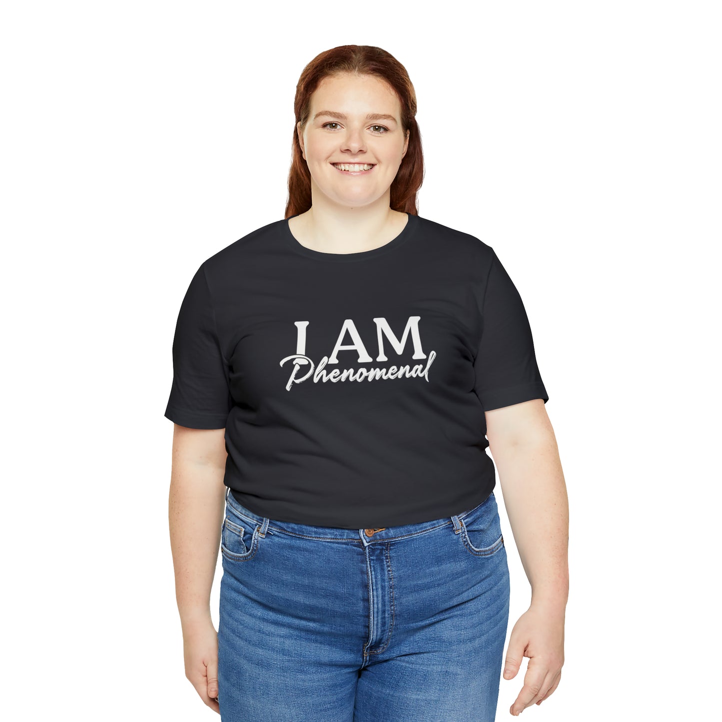 I Am Phenomenal - White Logo - Unisex Jersey Short Sleeve Tee