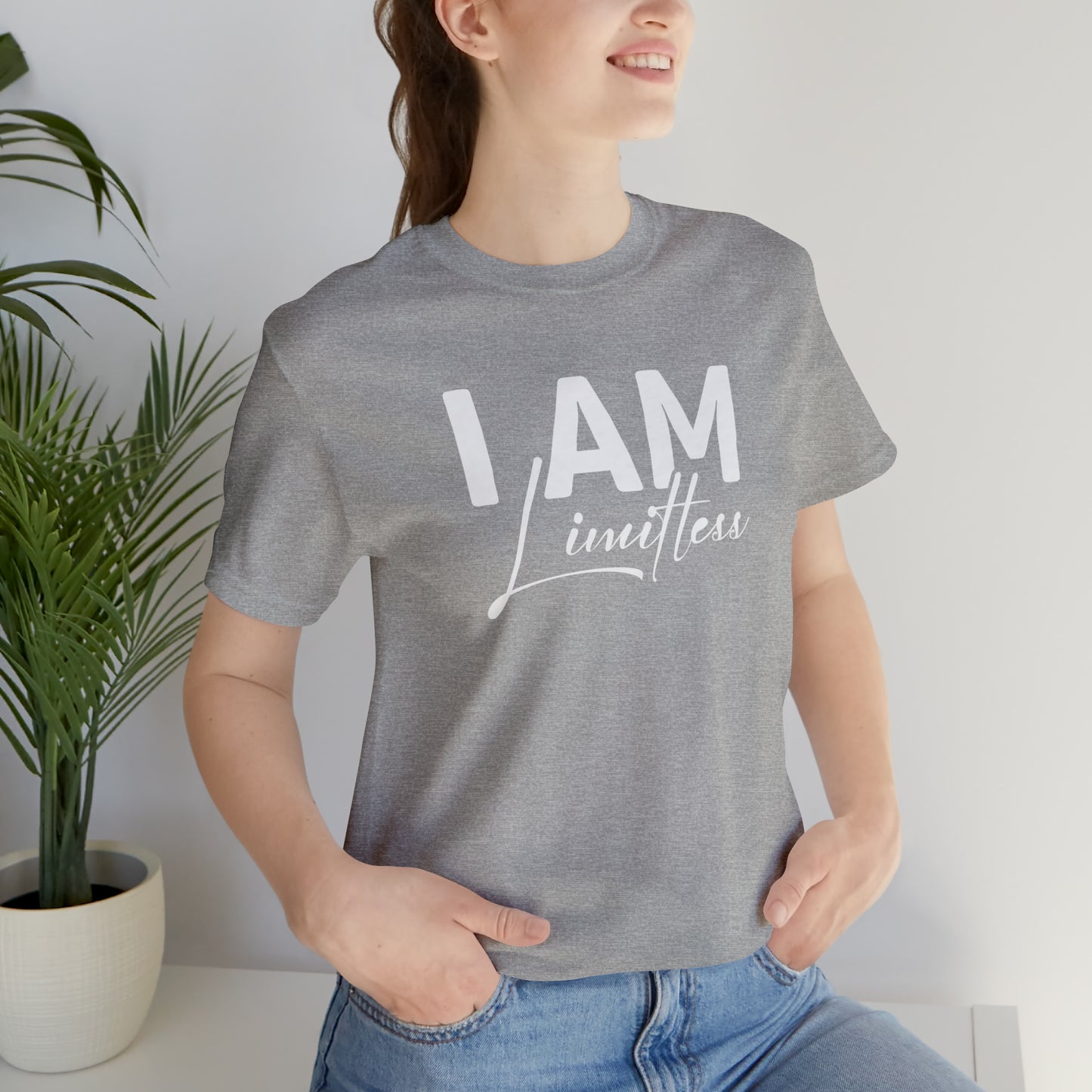 I Am Limitless - White Logo - Unisex Jersey Short Sleeve Tee