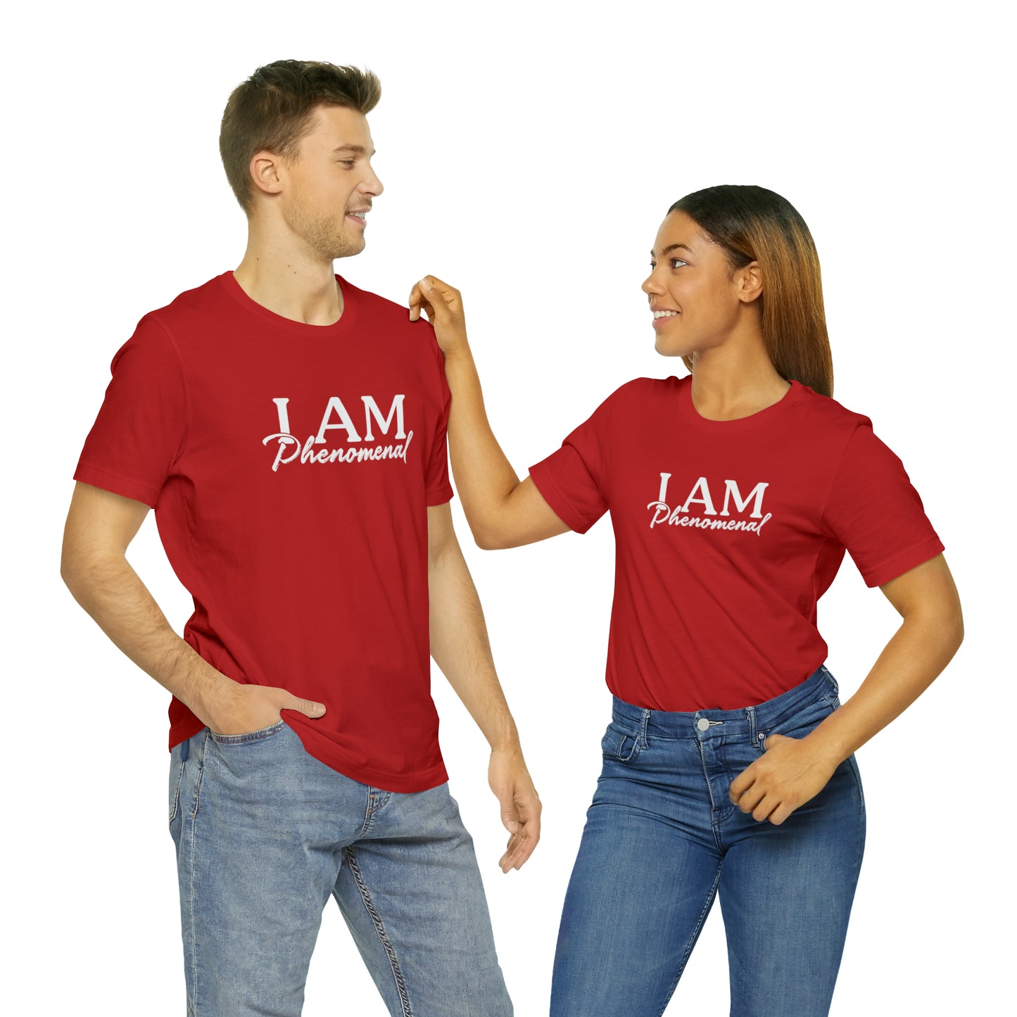 I Am Phenomenal - White Logo - Unisex Jersey Short Sleeve Tee