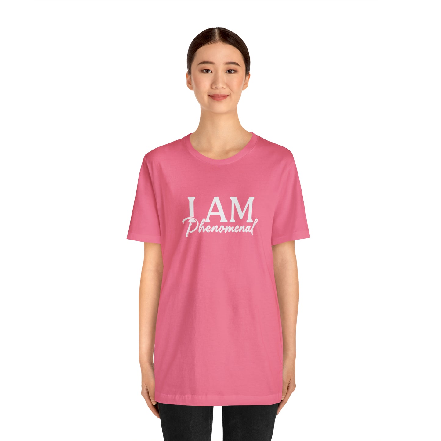 I Am Phenomenal - White Logo - Unisex Jersey Short Sleeve Tee