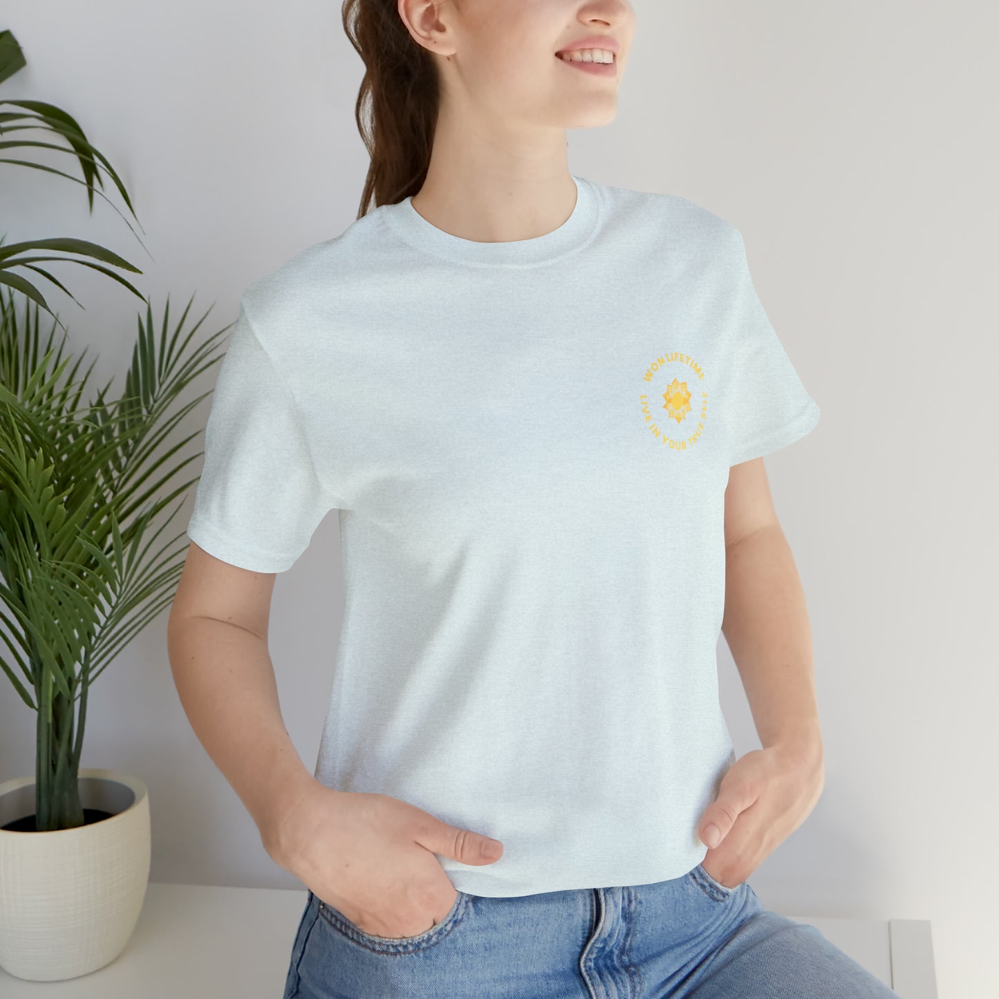 Empowered - Back Design Gold- Unisex Jersey Short Sleeve Tee