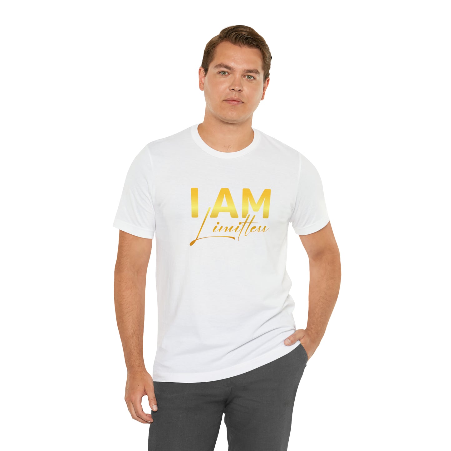 I Am Limitless -  Gold Logo- Unisex Jersey Short Sleeve Tee