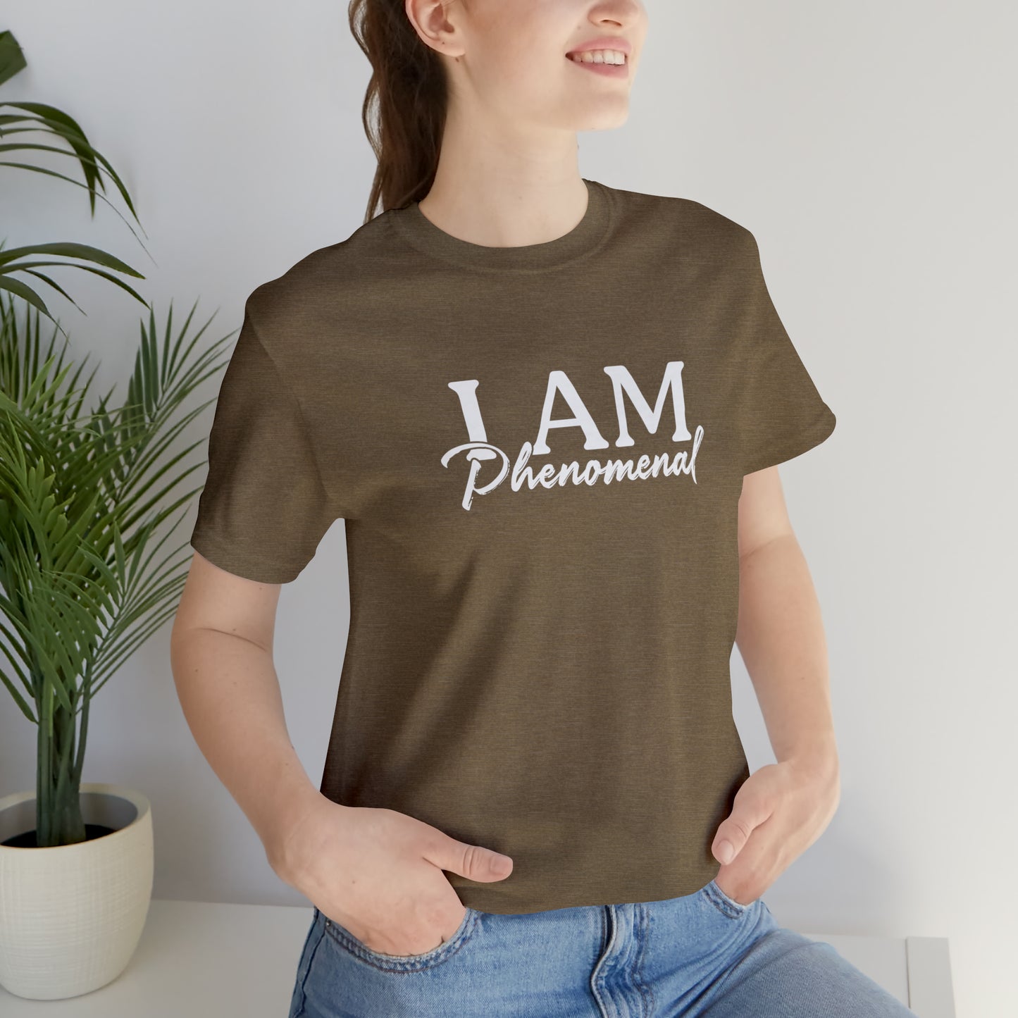 I Am Phenomenal - White Logo - Unisex Jersey Short Sleeve Tee