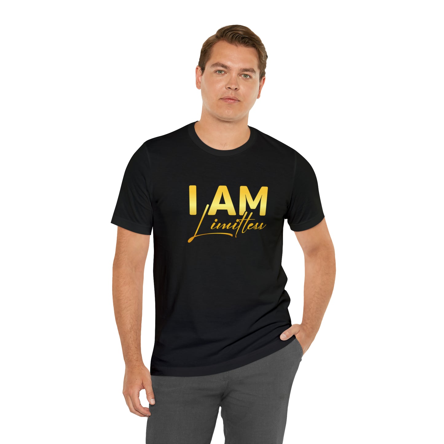 I Am Limitless -  Gold Logo- Unisex Jersey Short Sleeve Tee