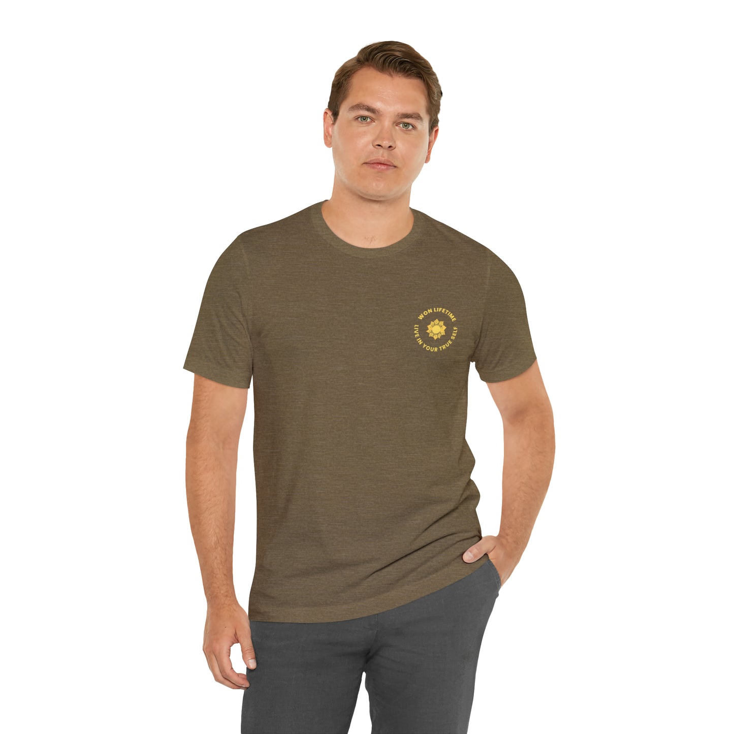 Empowered - Back Design Gold- Unisex Jersey Short Sleeve Tee