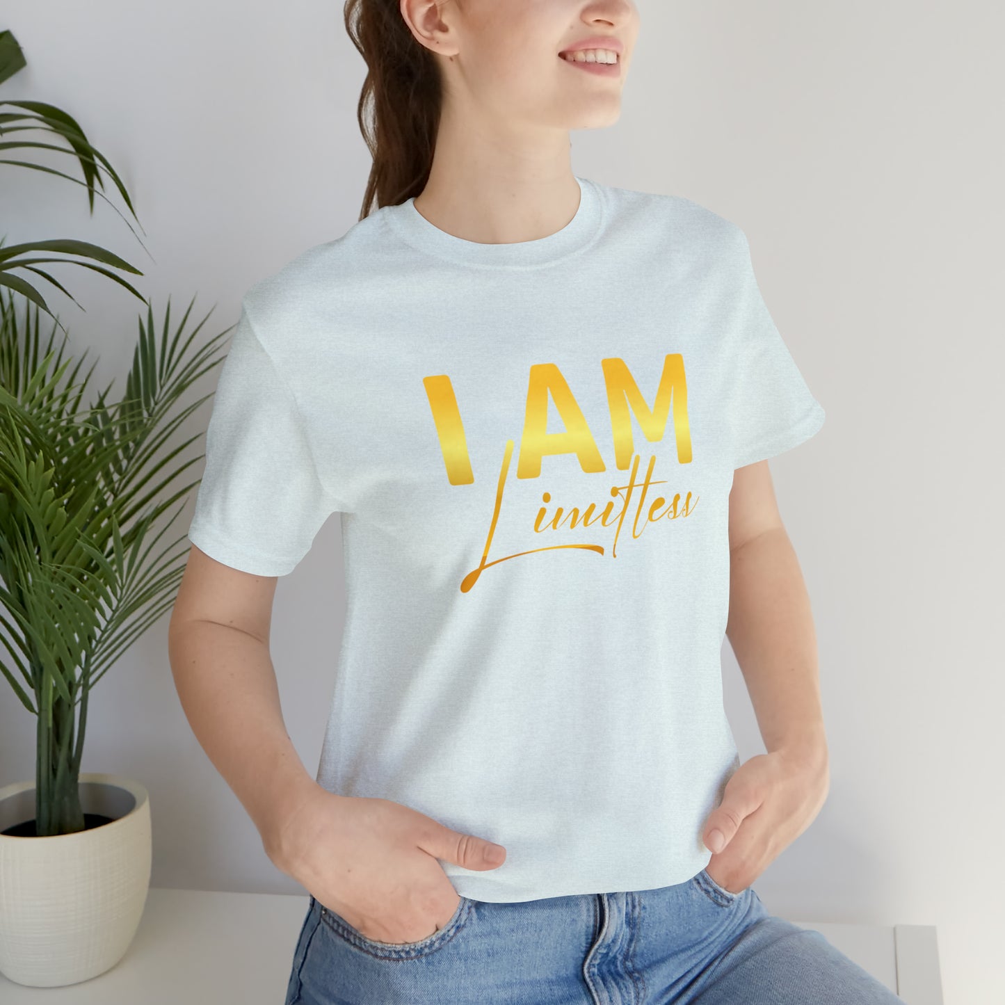 I Am Limitless -  Gold Logo- Unisex Jersey Short Sleeve Tee