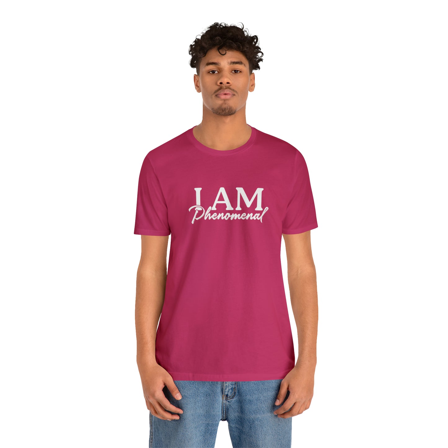 I Am Phenomenal - White Logo - Unisex Jersey Short Sleeve Tee