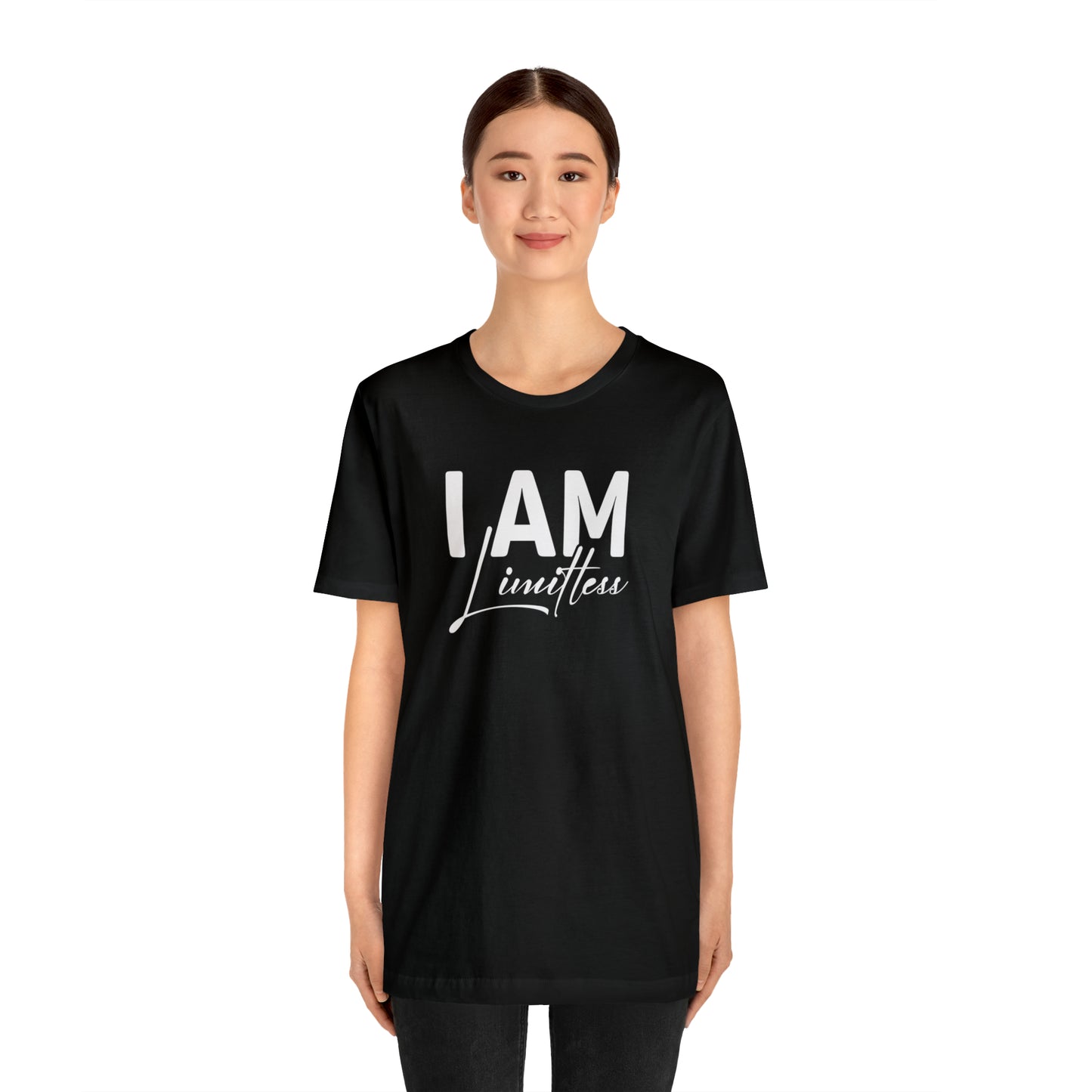 I Am Limitless - White Logo - Unisex Jersey Short Sleeve Tee