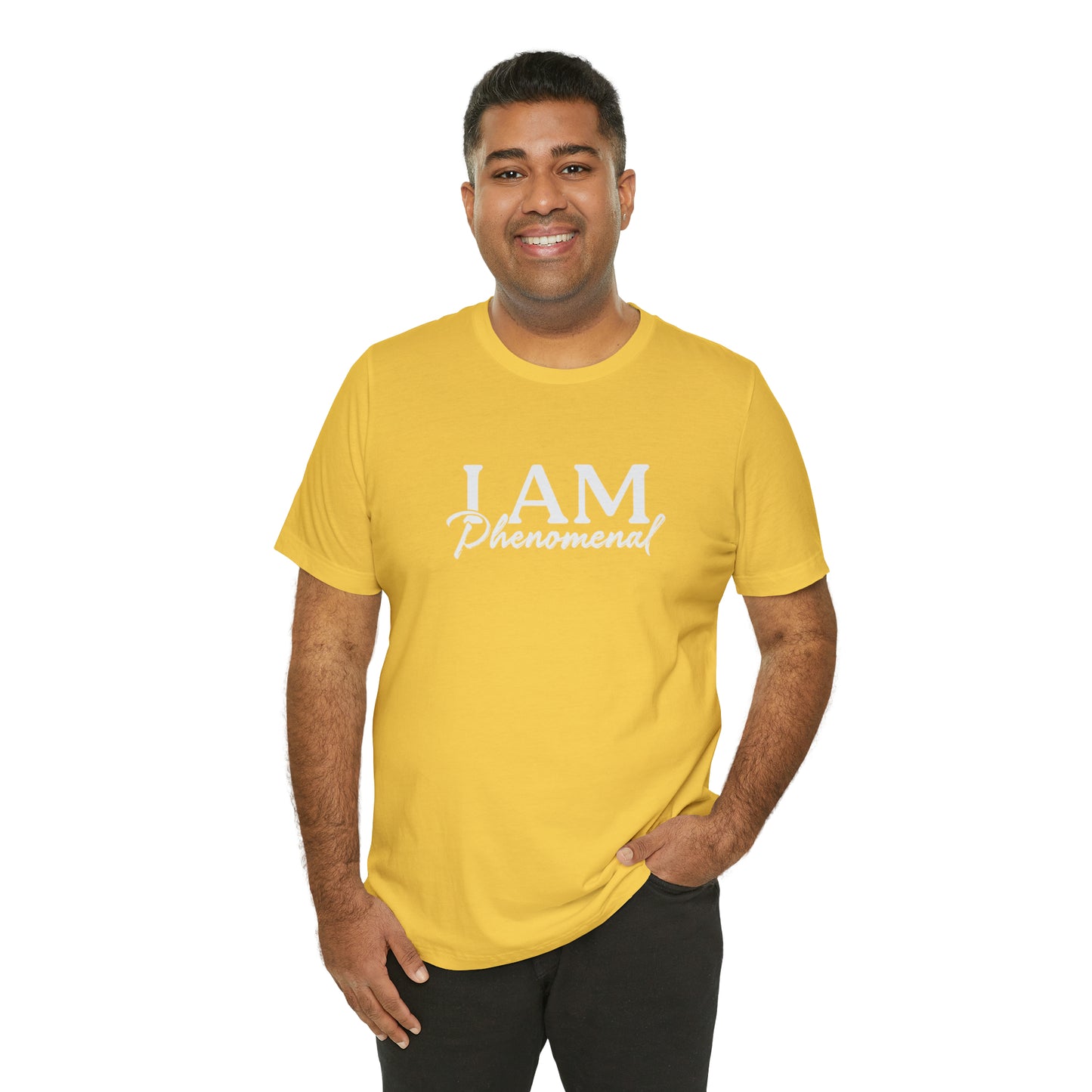 I Am Phenomenal - White Logo - Unisex Jersey Short Sleeve Tee