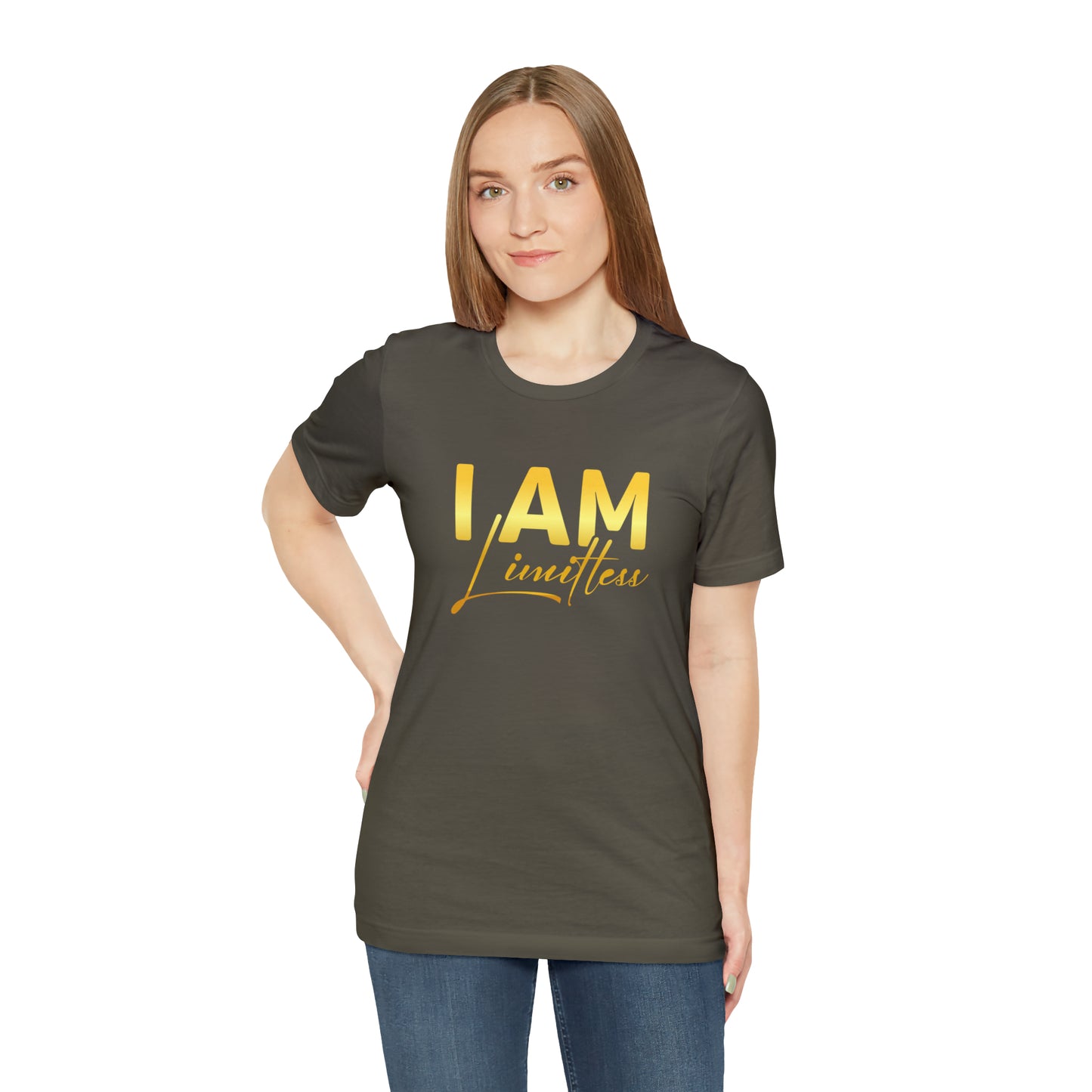 I Am Limitless -  Gold Logo- Unisex Jersey Short Sleeve Tee