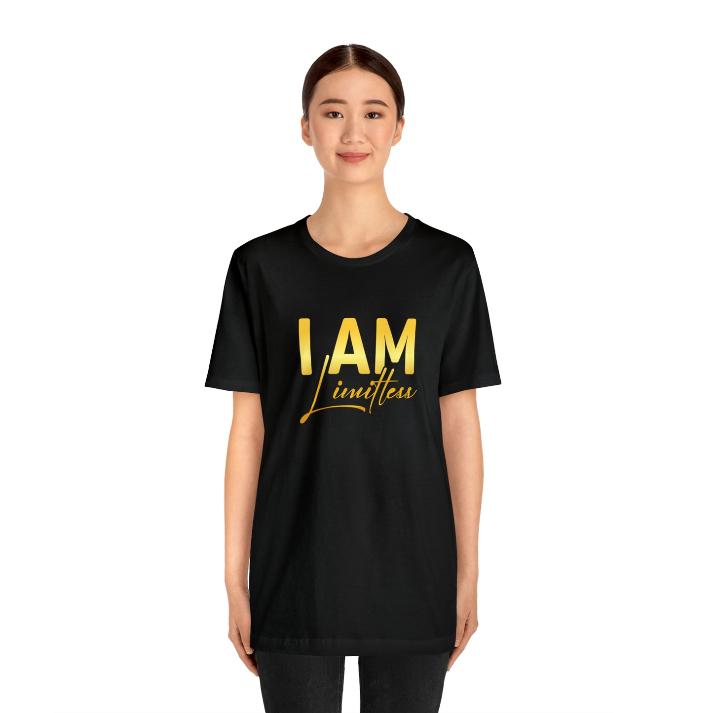 I Am Limitless -  Gold Logo- Unisex Jersey Short Sleeve Tee